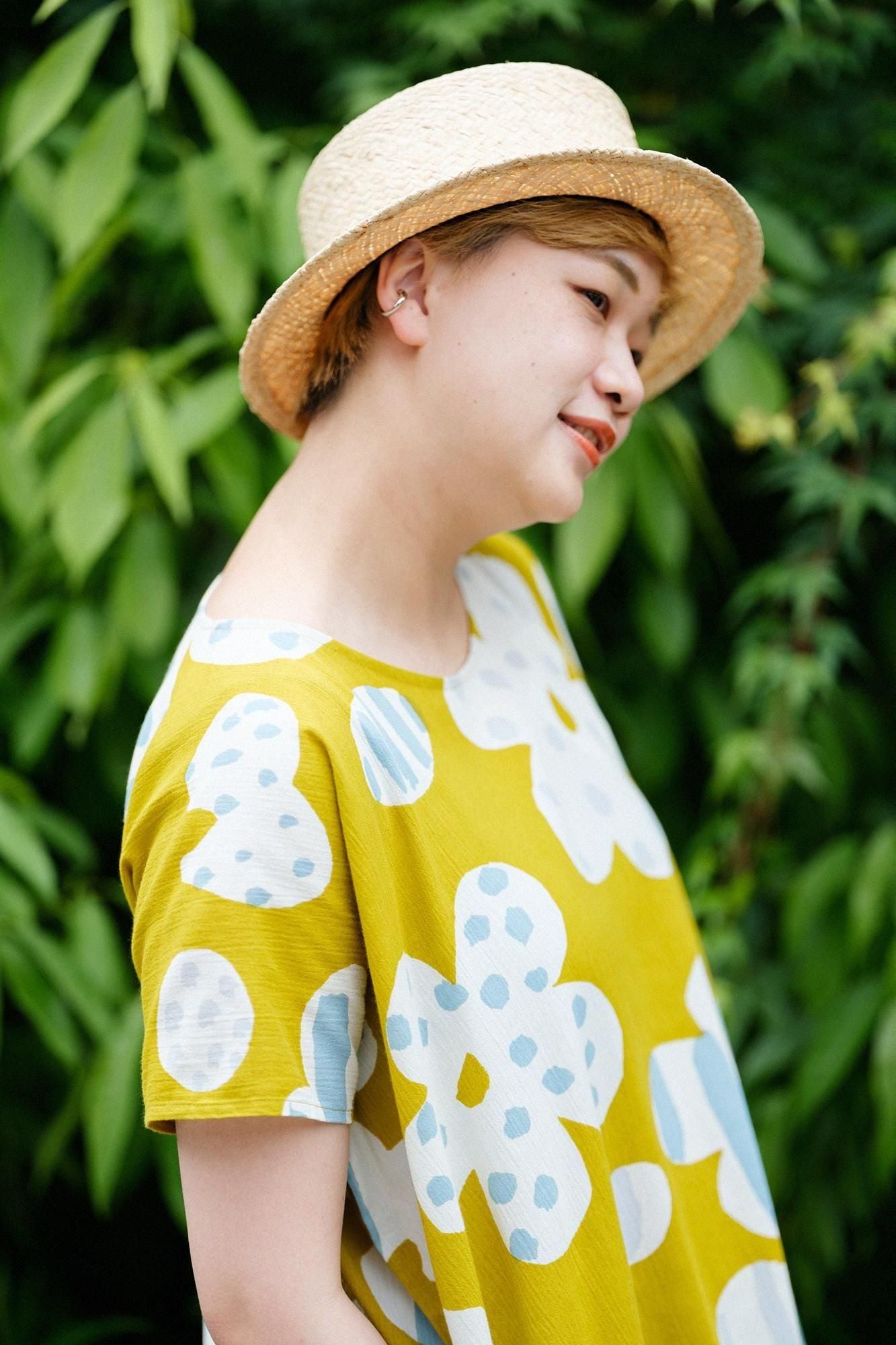 高島縮棉 20/20長方形洋裝/綻放