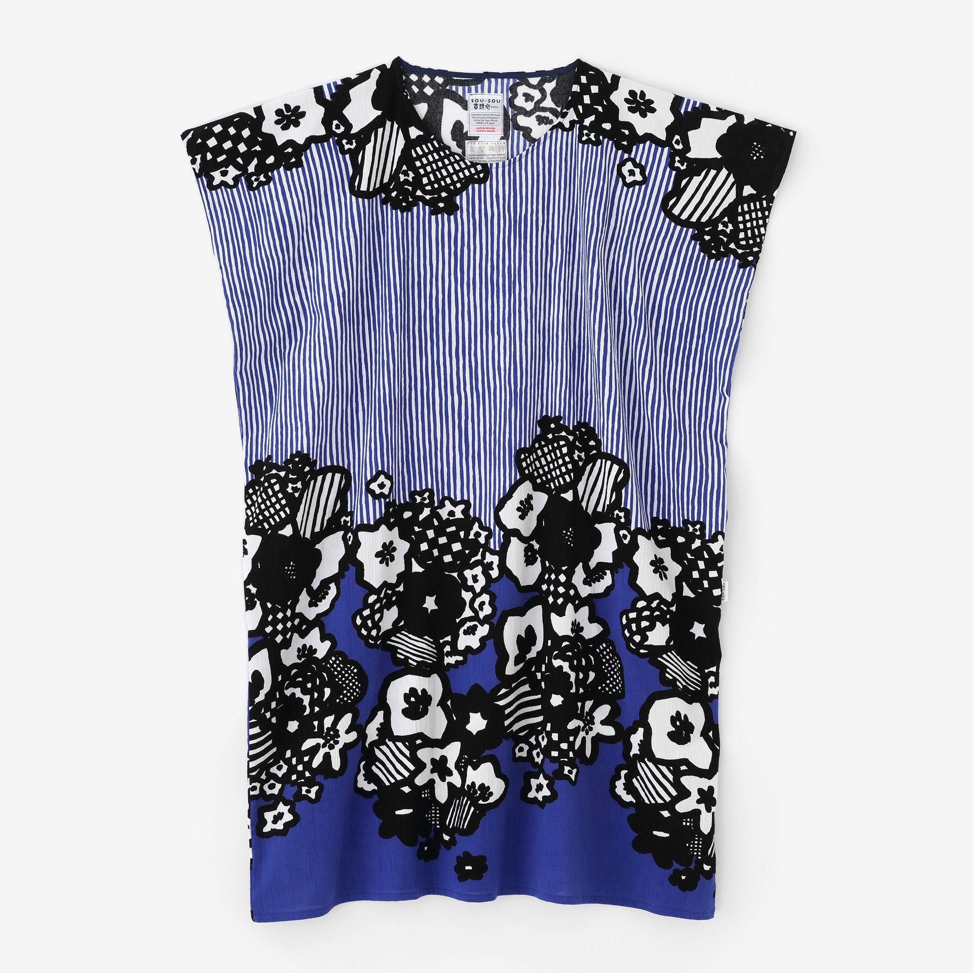 高島縮棉 20/20長方形洋裝/花彩球