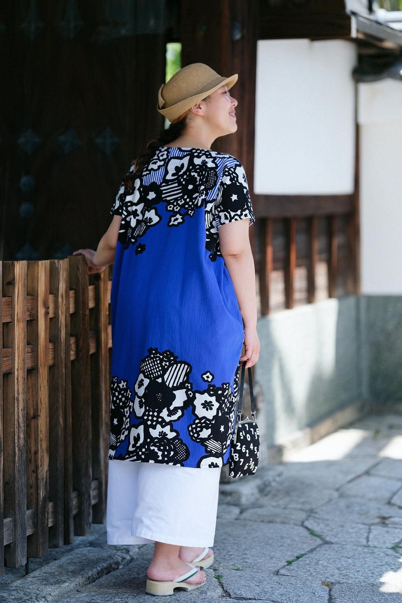 高島縮棉 20/20長方形洋裝/花彩球