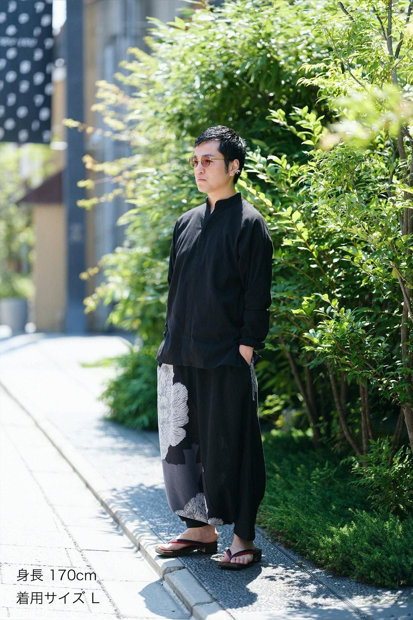 【net限定】高島縮 20/20 富士(ふじ) 2.0/濡羽色(ぬればいろ)×芍薬(しゃくやく)