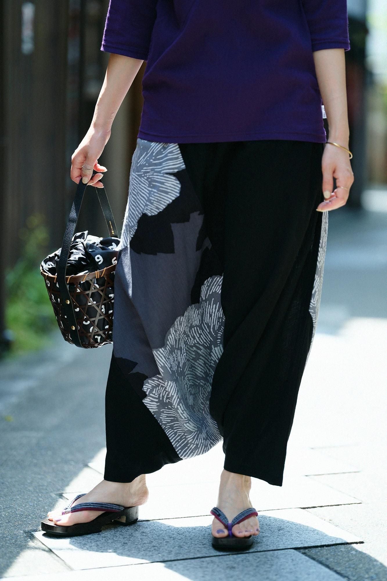 【net限定】高島縮 20/20 富士(ふじ) 2.0/濡羽色(ぬればいろ)×芍薬(しゃくやく)