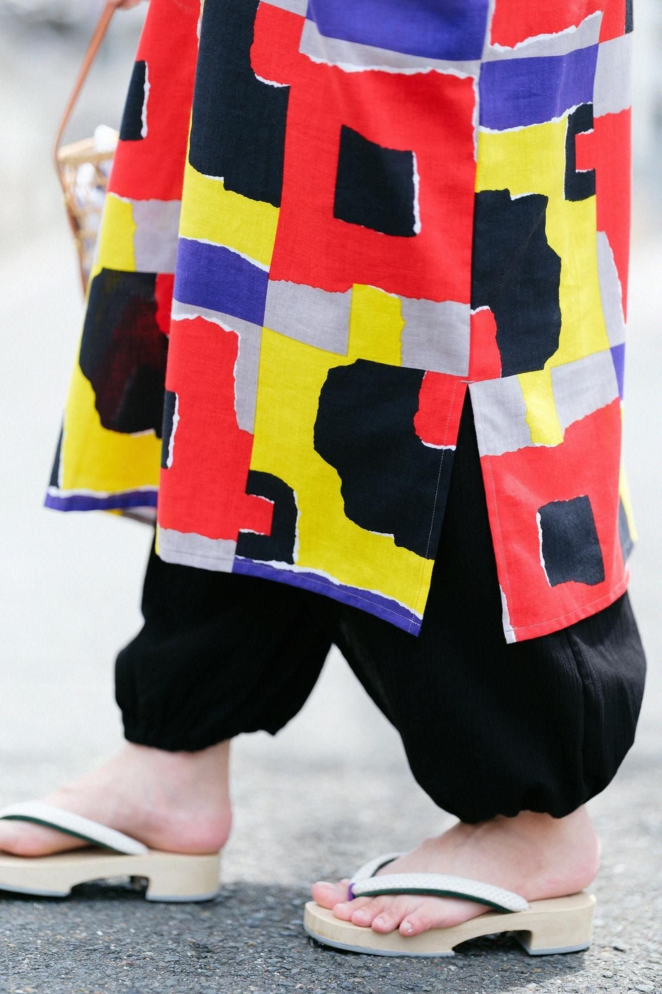 【net限定】伊勢木綿 文(ぶん) 長方形衣(ちょうほうけい) 二つ身(ふたつみ)/朱夏(しゅか)