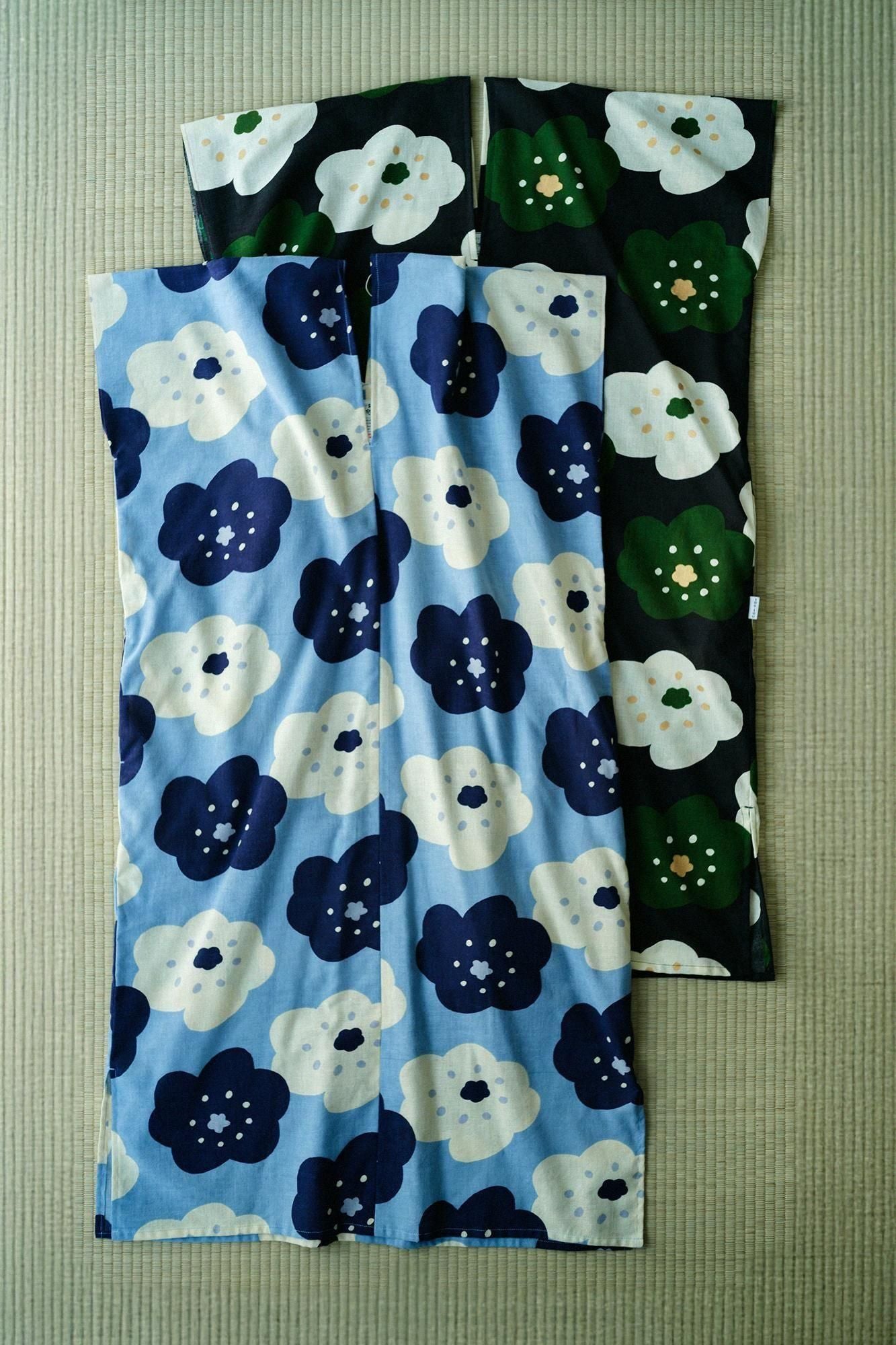 Isemomen Bun Rectangular Dress Split Joint / Smile Light Indigo