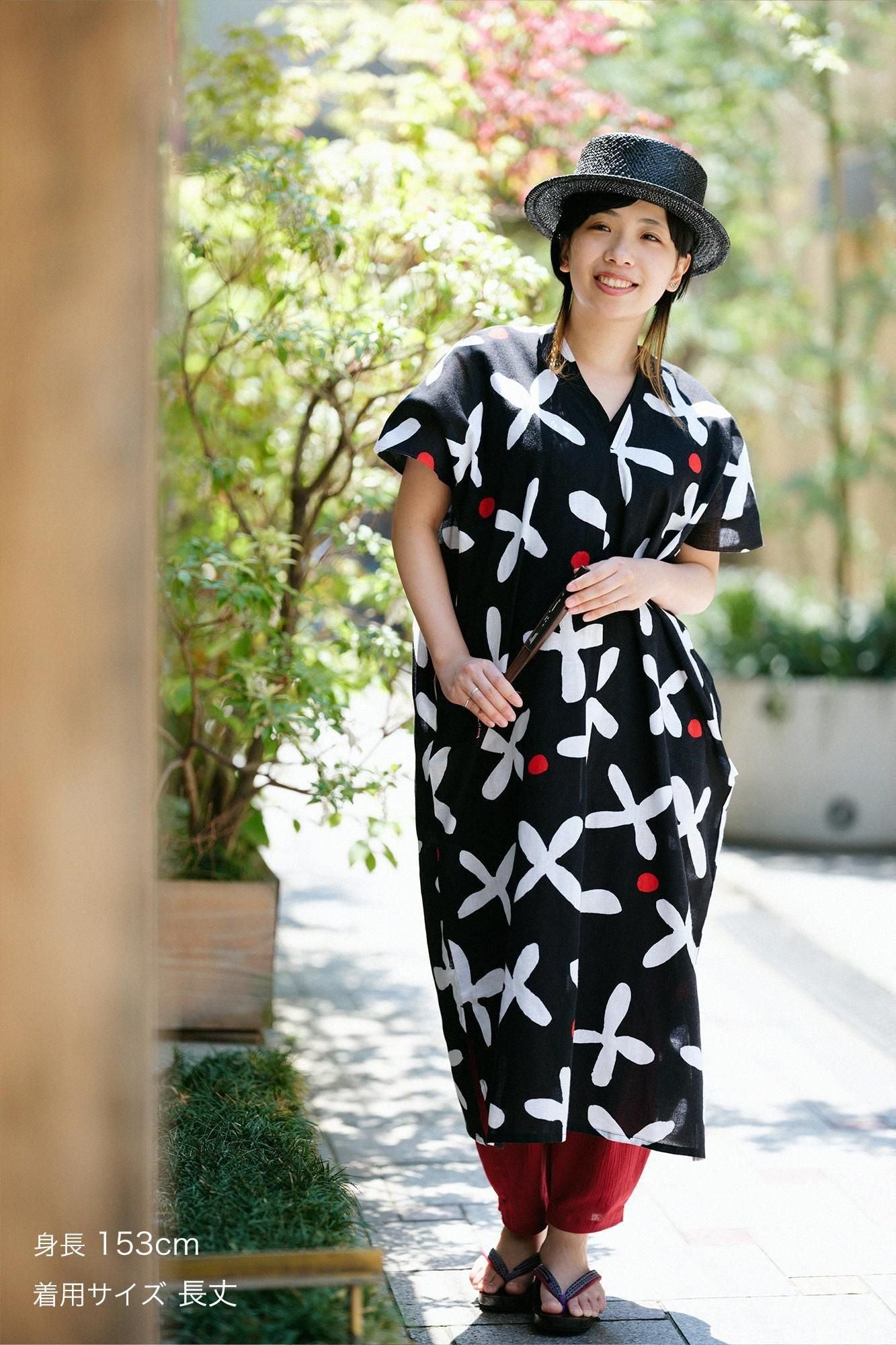 Isemomen Bun Rectangular Dress Split Joint / Suzushiroso Black