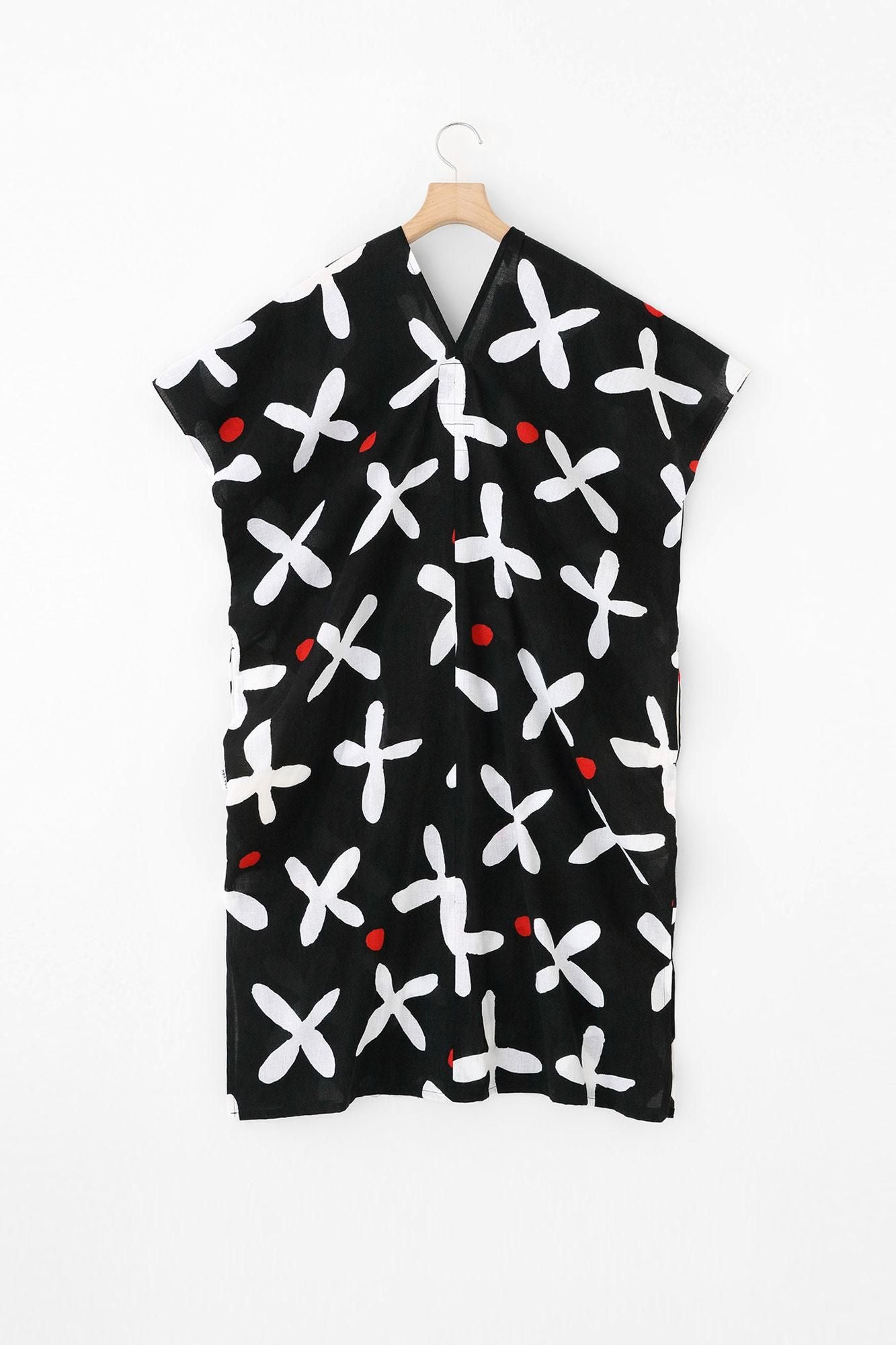 Isemomen Bun Rectangular Dress Split Joint / Suzushiroso Black