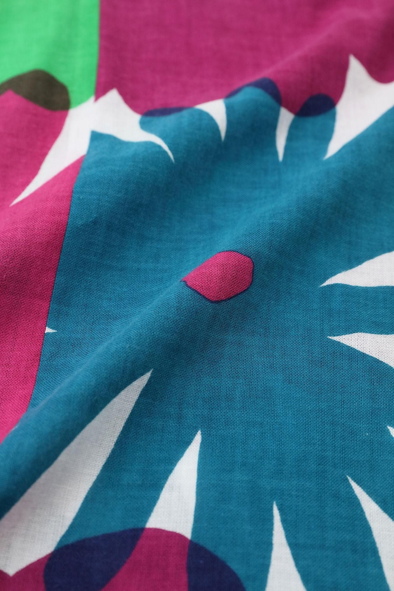 伊勢木棉 文 長方形洋裝 拼接/落落大方 繽紛琉球