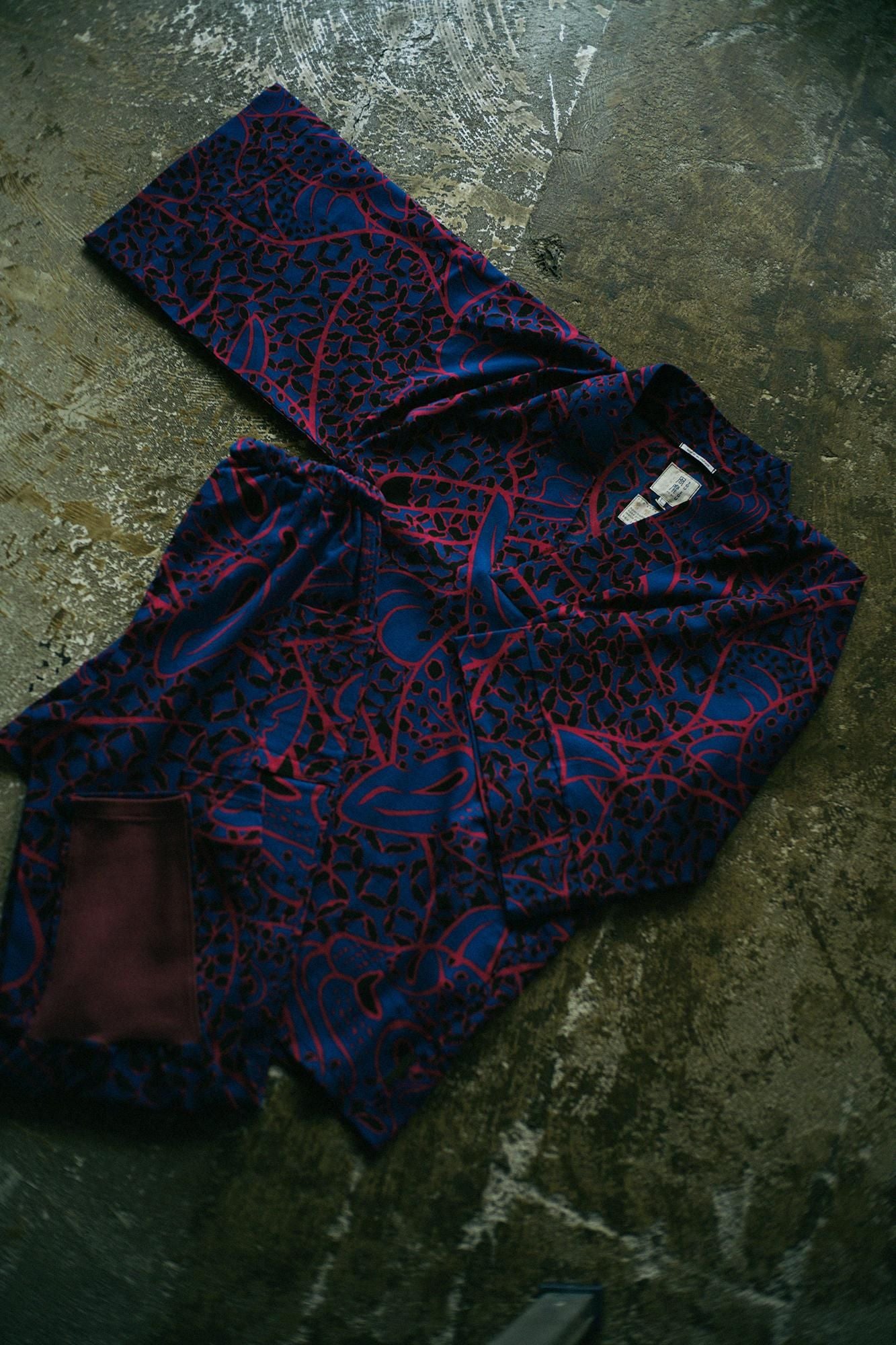 高島縮棉 40/40風靡 上衣/blue red jaguars