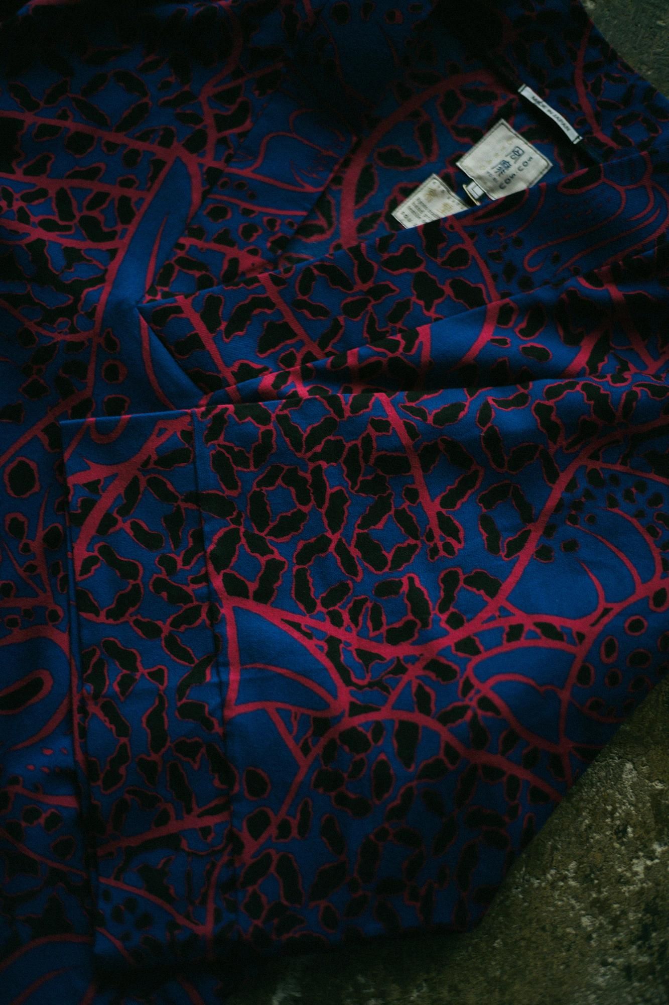 高島縮棉 40/40風靡 上衣/blue red jaguars