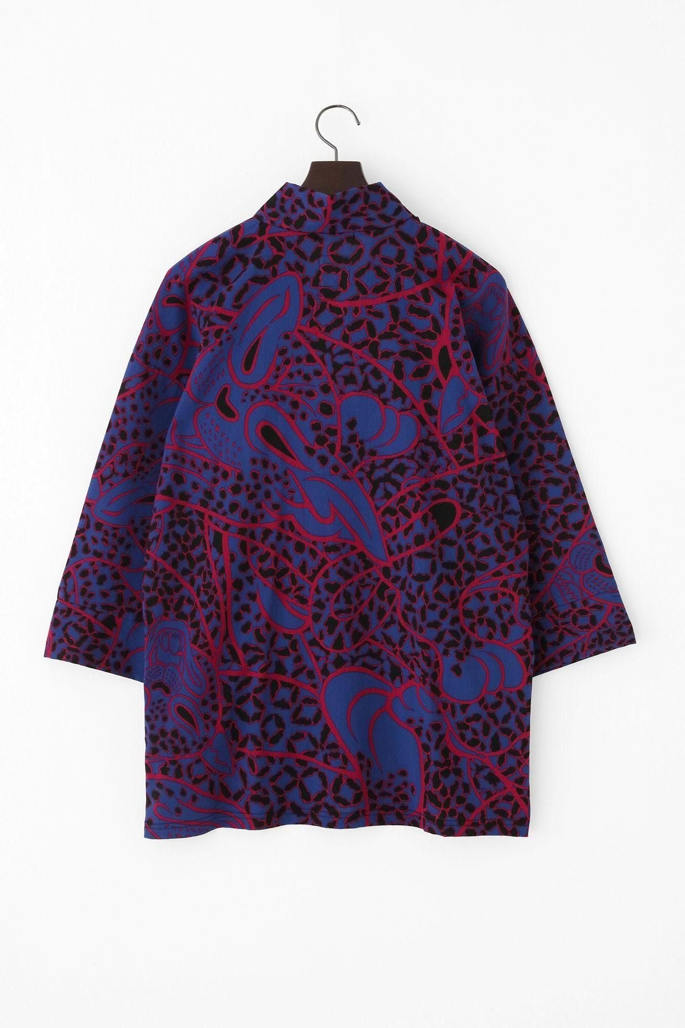 高島縮棉 40/40風靡 上衣/blue red jaguars