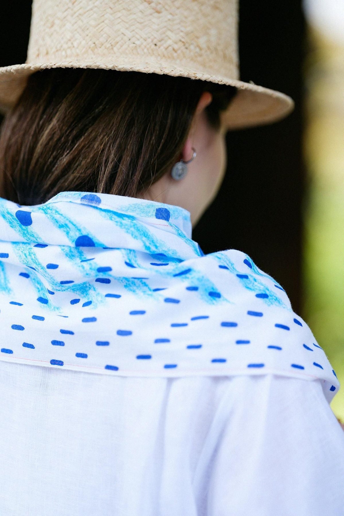 Isemomen Cotton Short Scarf / Raining