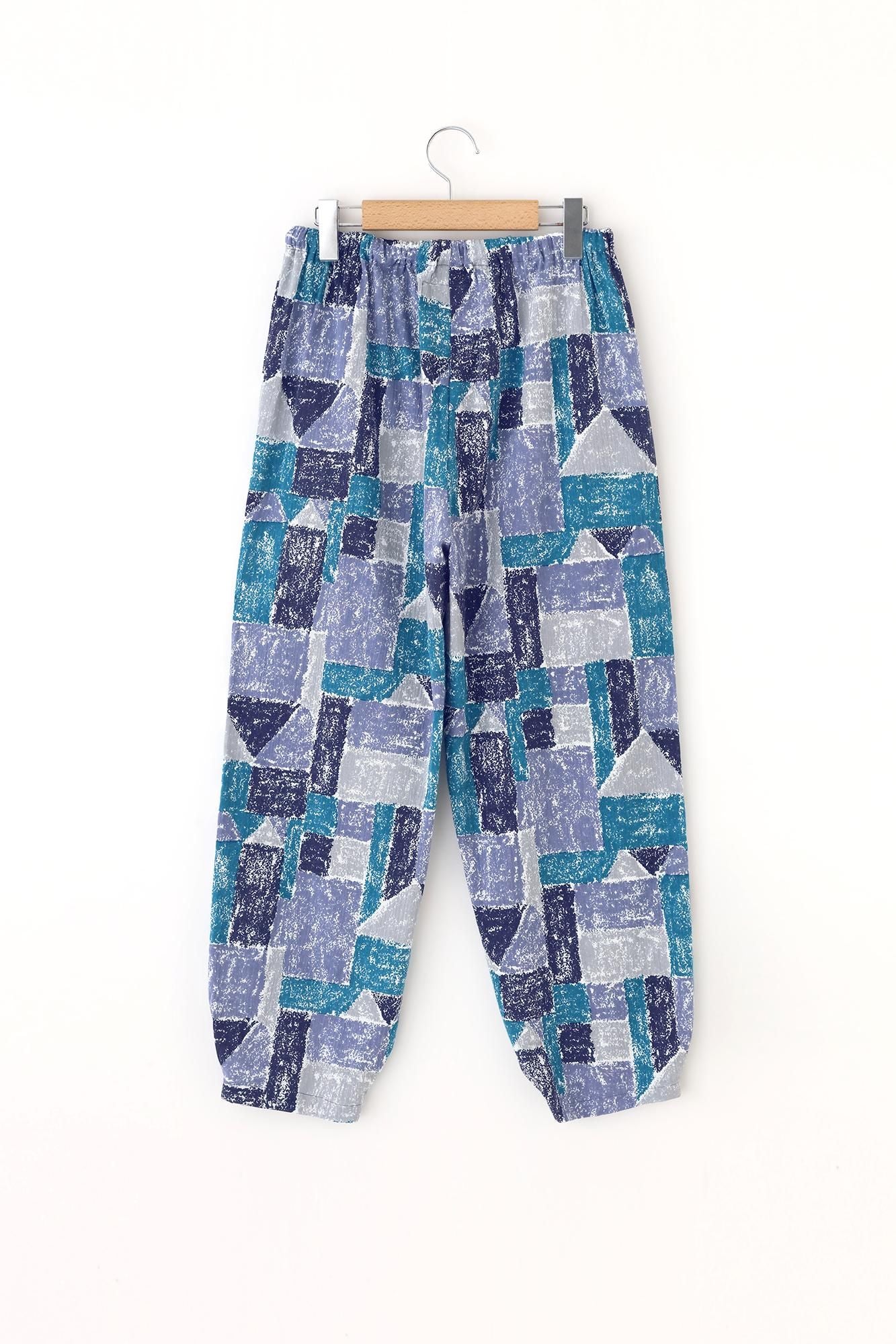 Chizimi Cotton 20/20 Monpe Workers Pants / Toy Block Houses