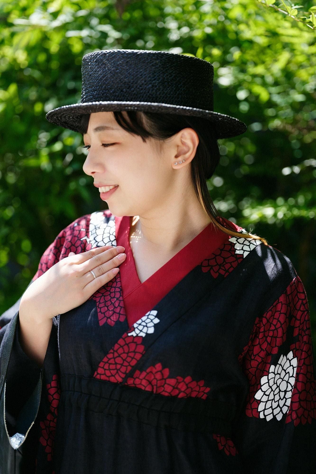 大麻Yukata新鲜 /菊花在云中