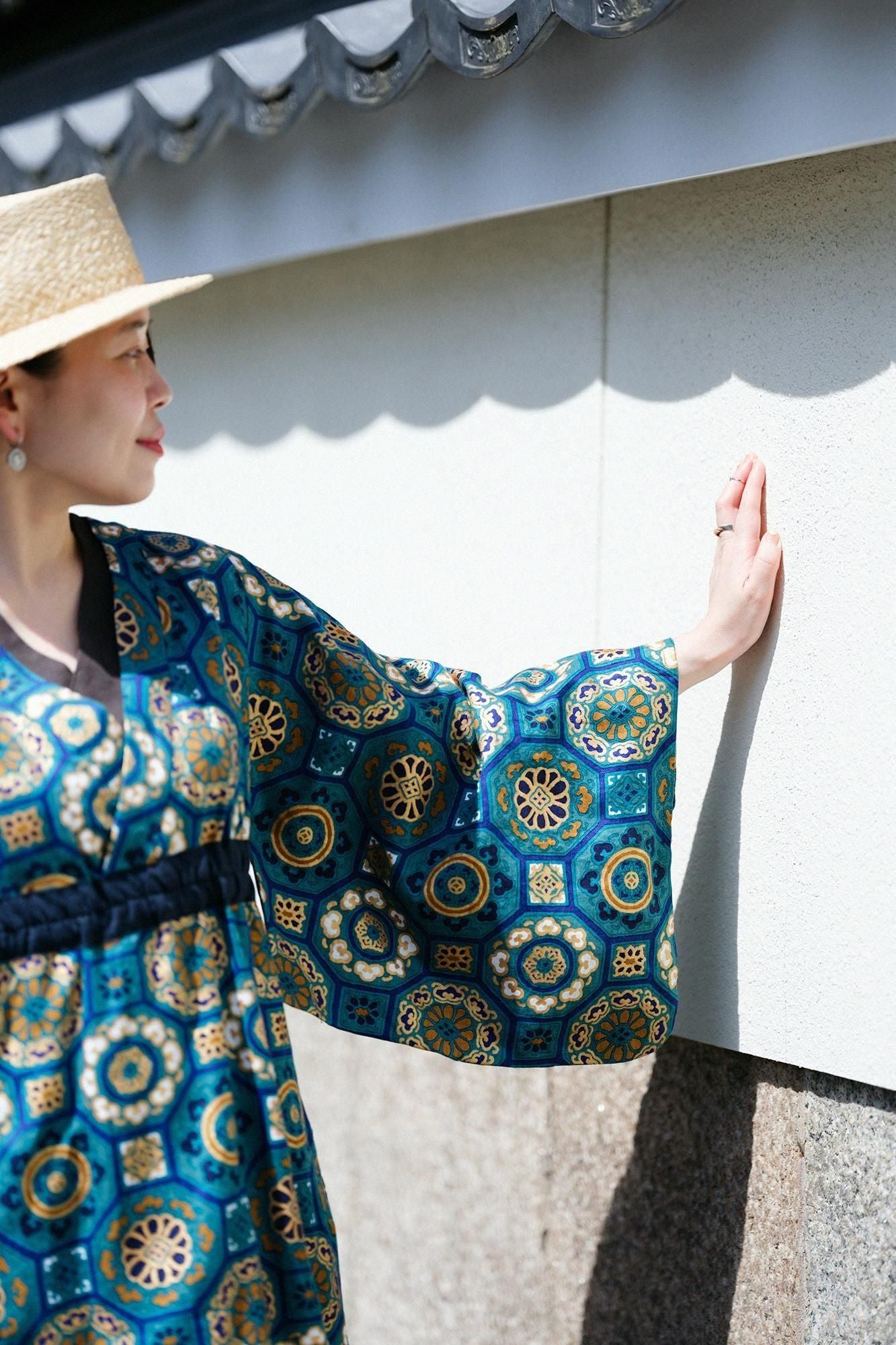 大麻Yukata新鲜/光荣(绿色)