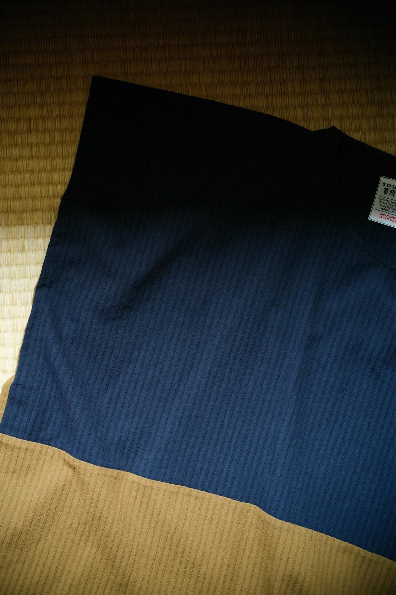 타카시마치지미 40/20 아키하 사각형옷 쿠미/남색(토메콘)×침향색(진코색)