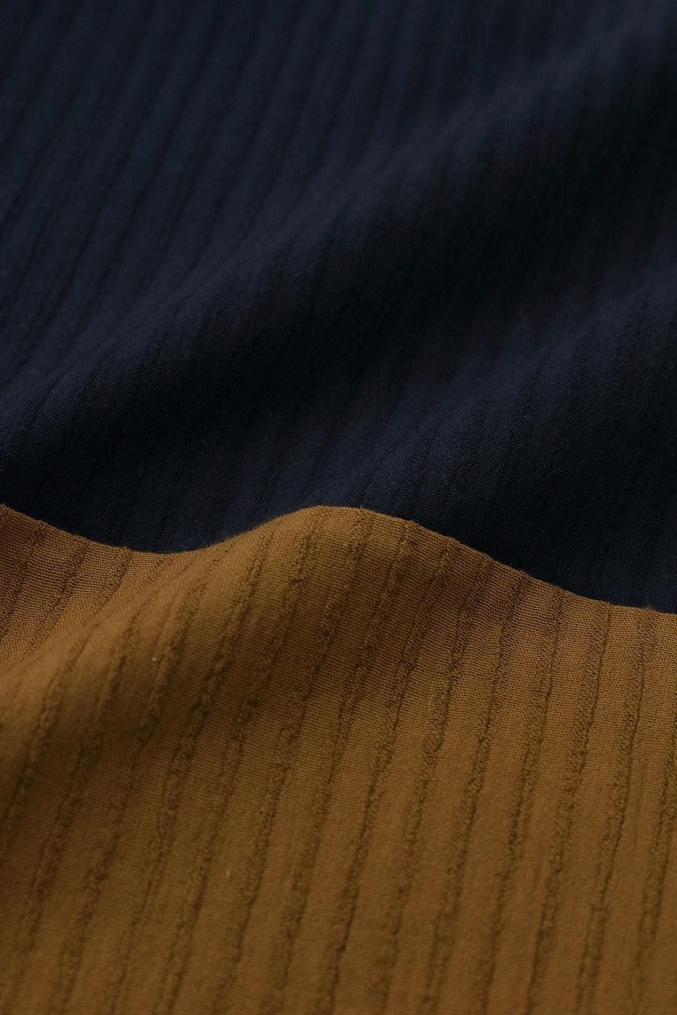 타카시마치지미 40/20 아키하 사각형옷 쿠미/남색(토메콘)×침향색(진코색)