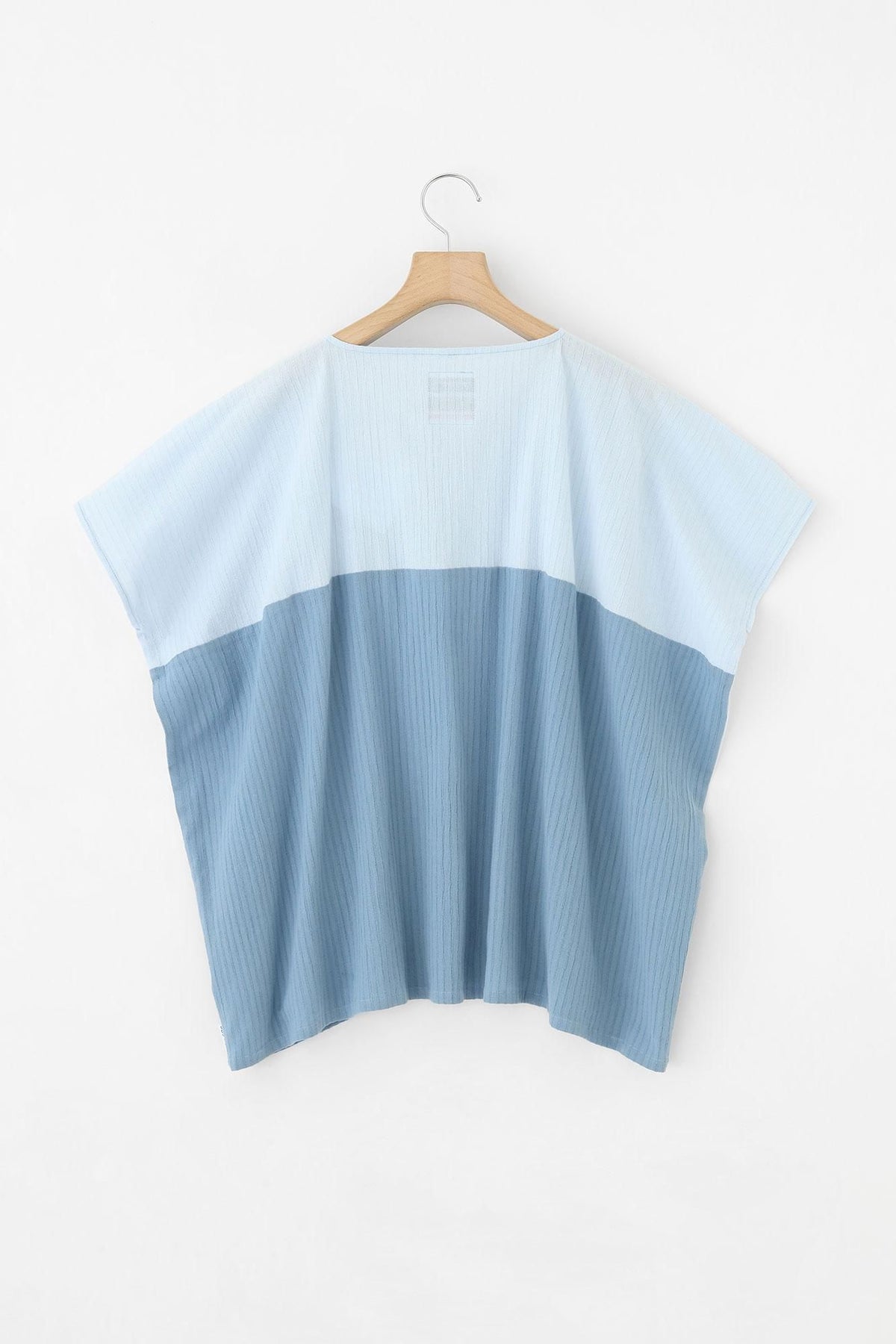 Chizimi Cotton 40/20 Akiha Square Top(deerminds old time withi) group(minds old time withfruit)/Pastel Blue(burpminds old time with) x Minato Nezumi (Minato)Nefigure)