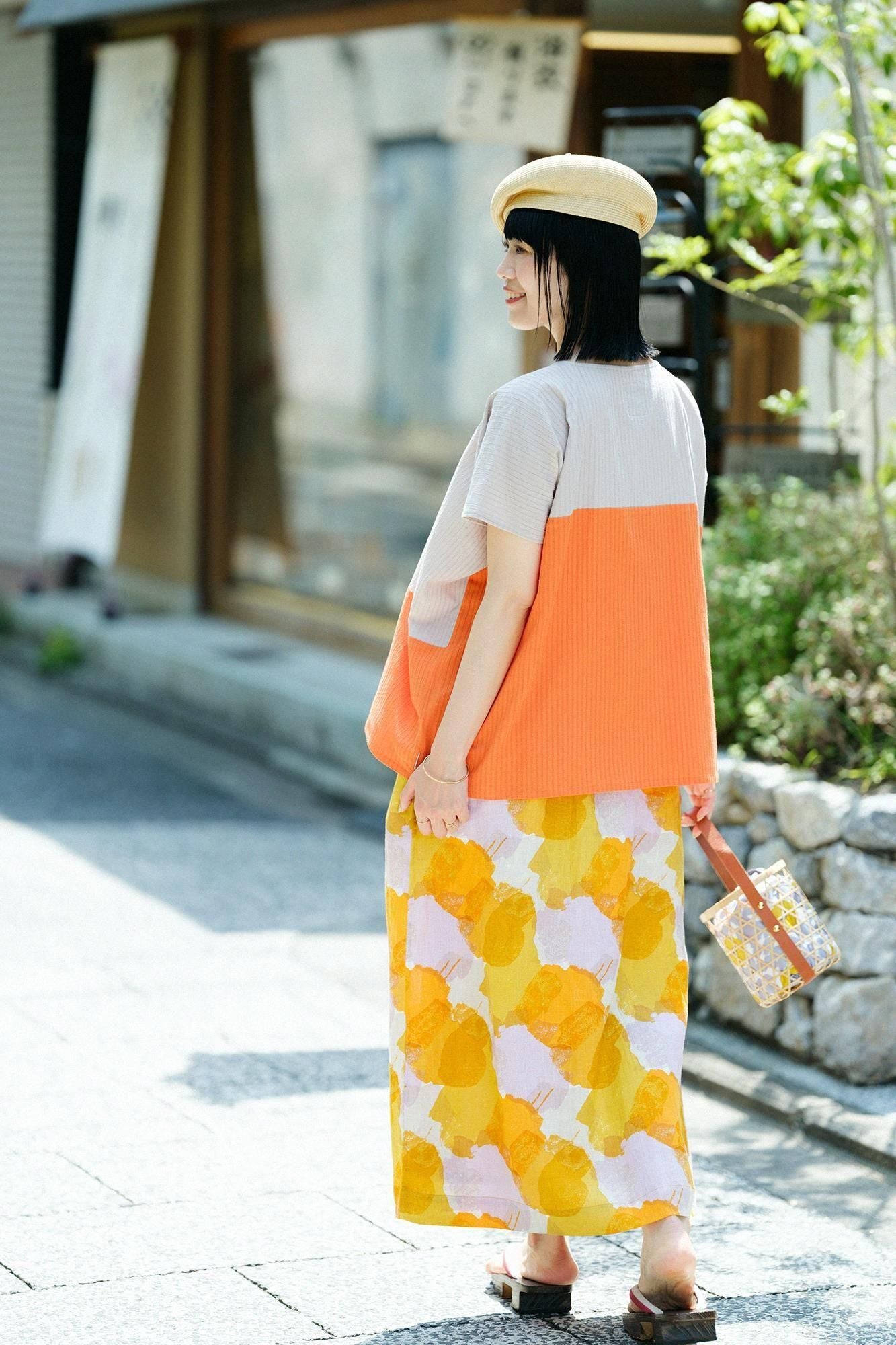 타카시마치지미 40/20 아키하 사각형옷 Gumi/Sakura Nezu x Red Orange