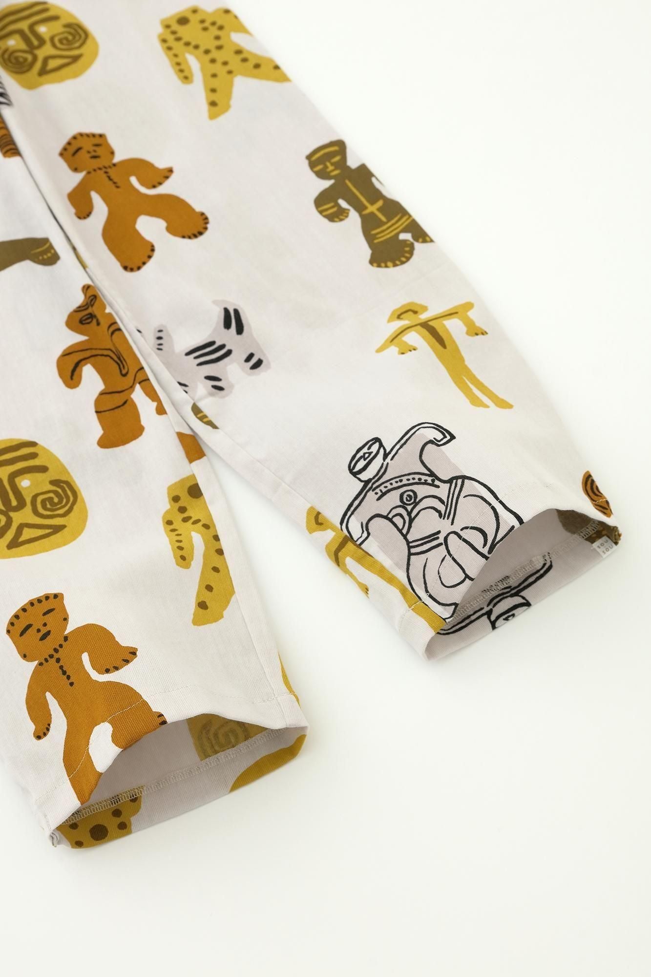 高島縮棉 40/40 細腿褲/土偶