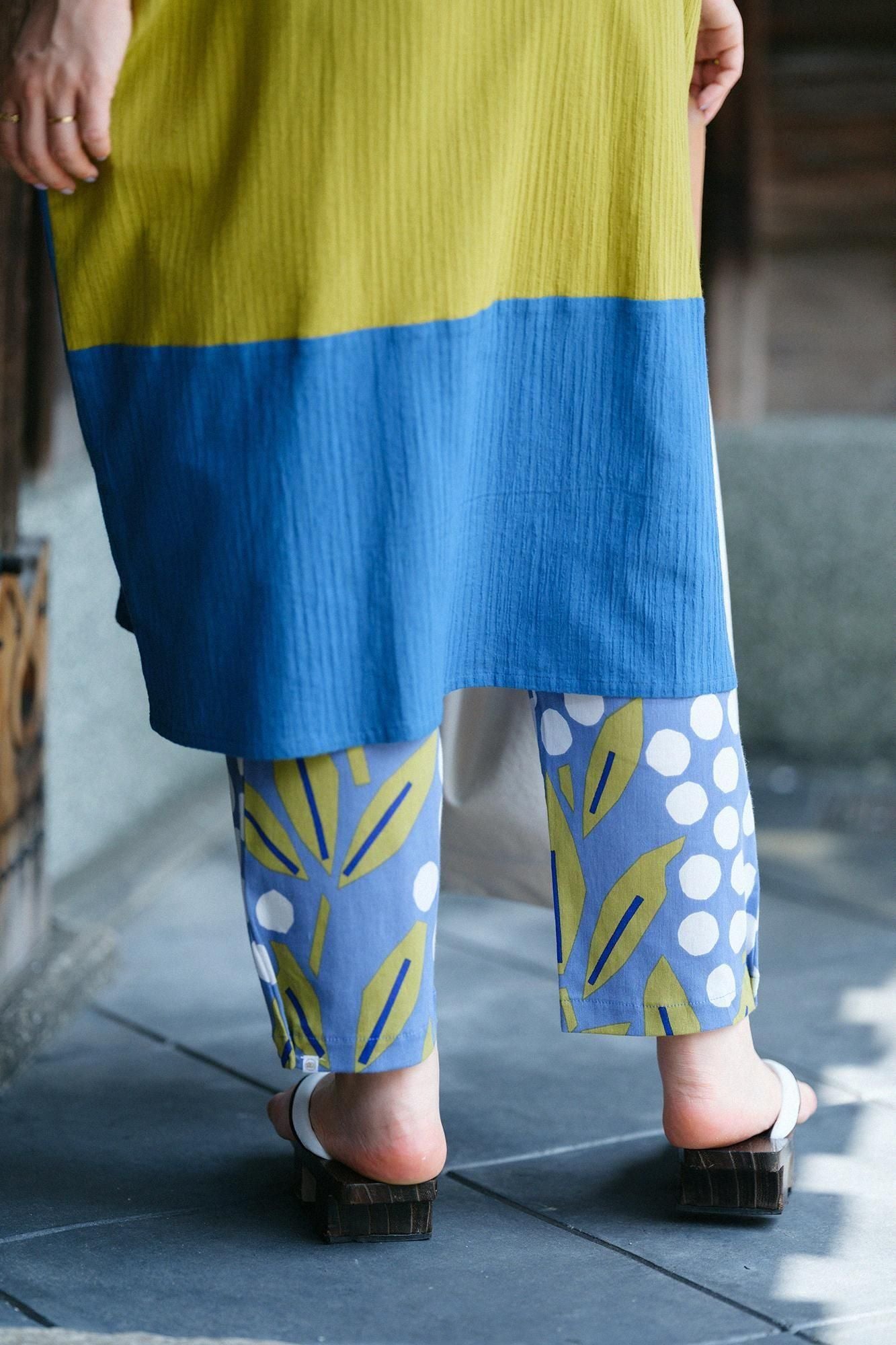 Chizimi Cotton 40/40 Skinny Pants / Nandina Bamboo