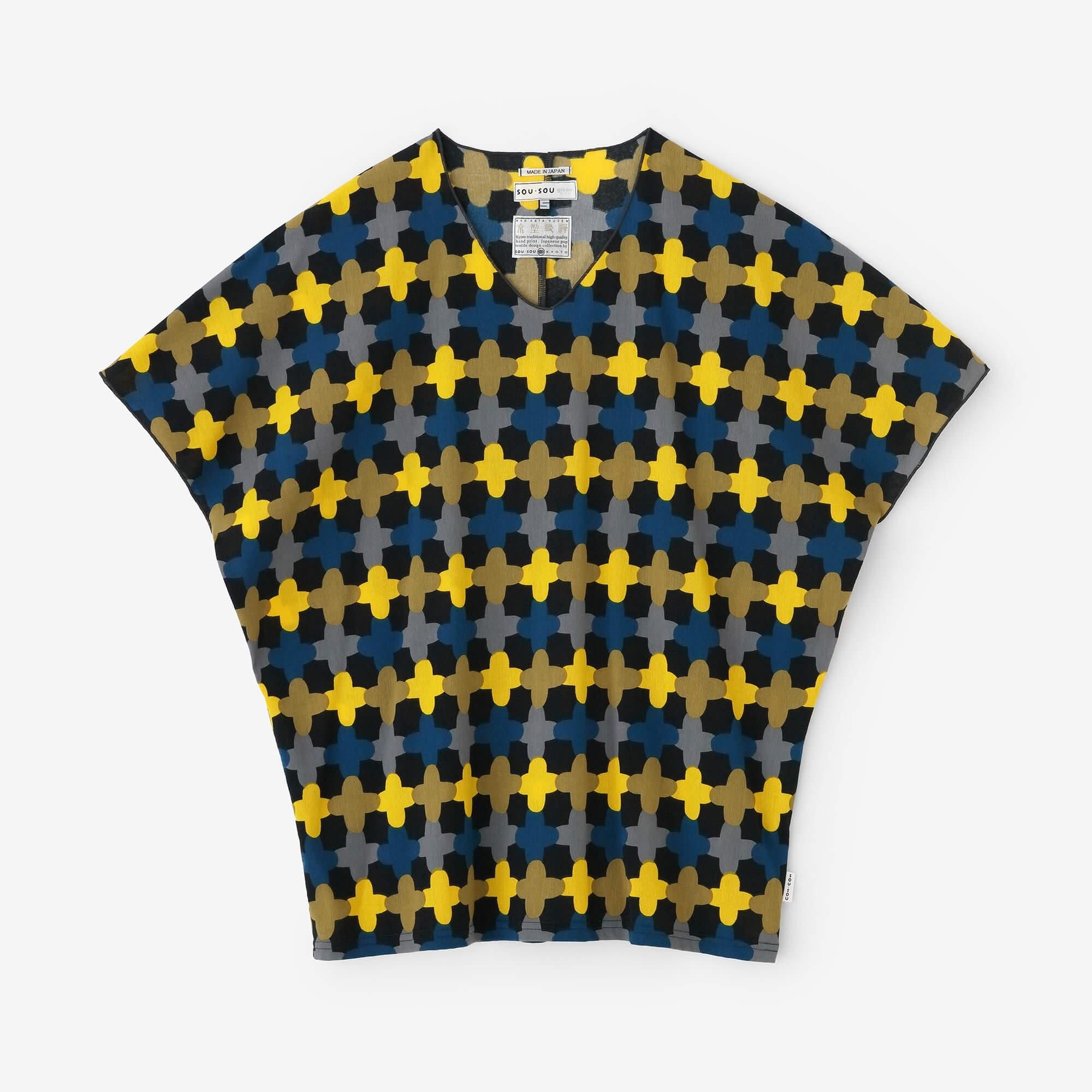 高島縮棉 40/40 短袖上衣/繩梯子