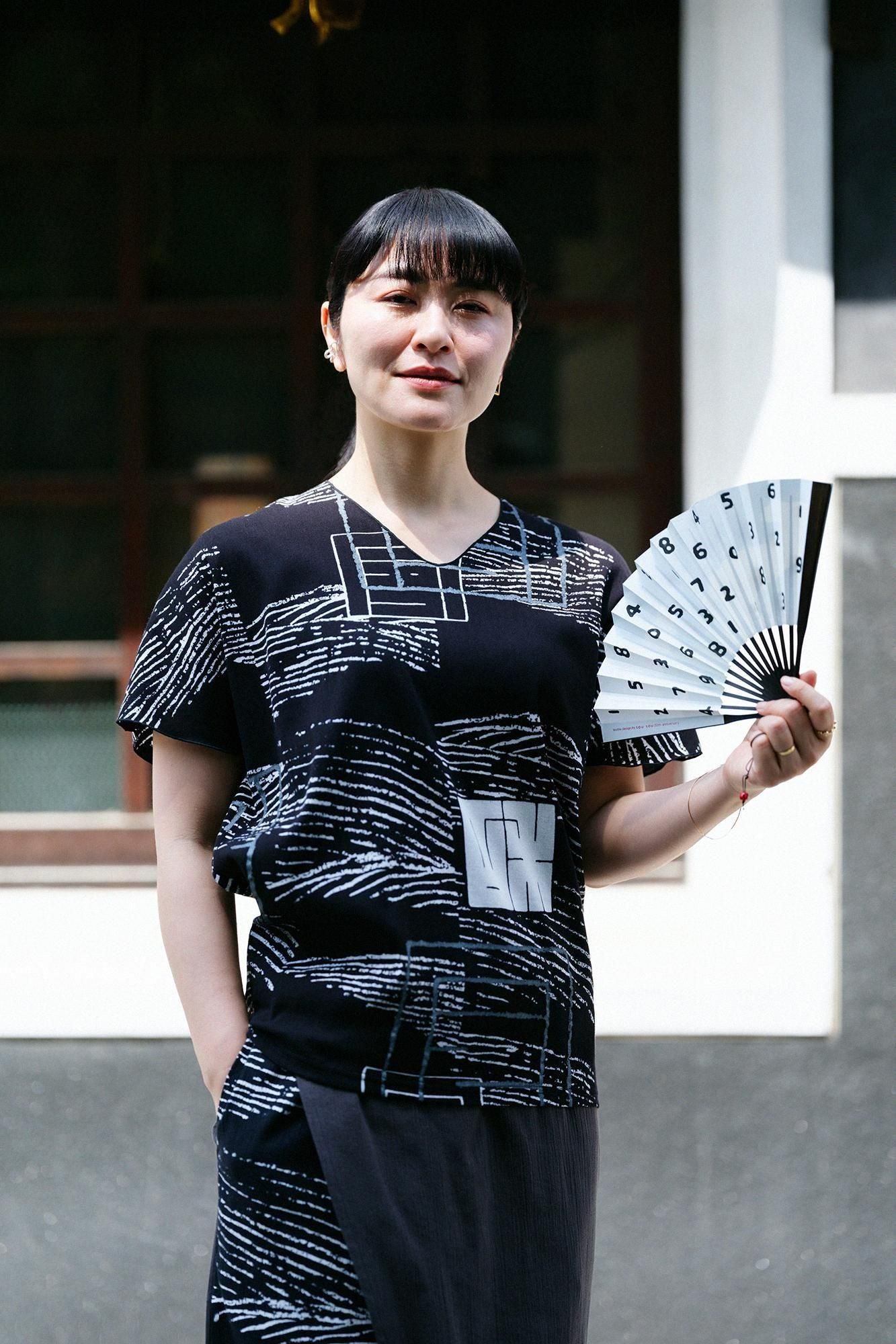 高島縮棉 40/40 短袖上衣/令和之波