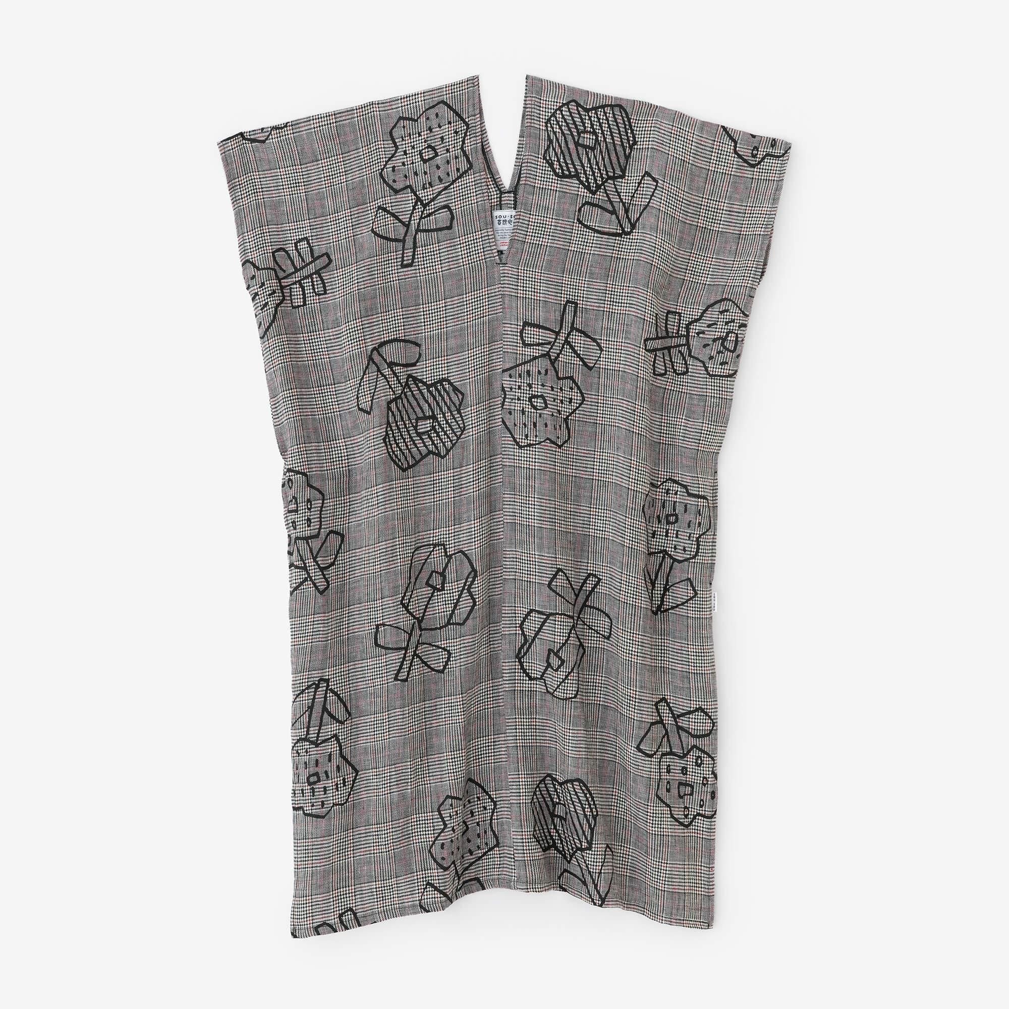 大麻晶格编织(Koshioki),矩形长袍(Chohokei),两个尸体(Futatsumi)/Hananae(Chirashi)