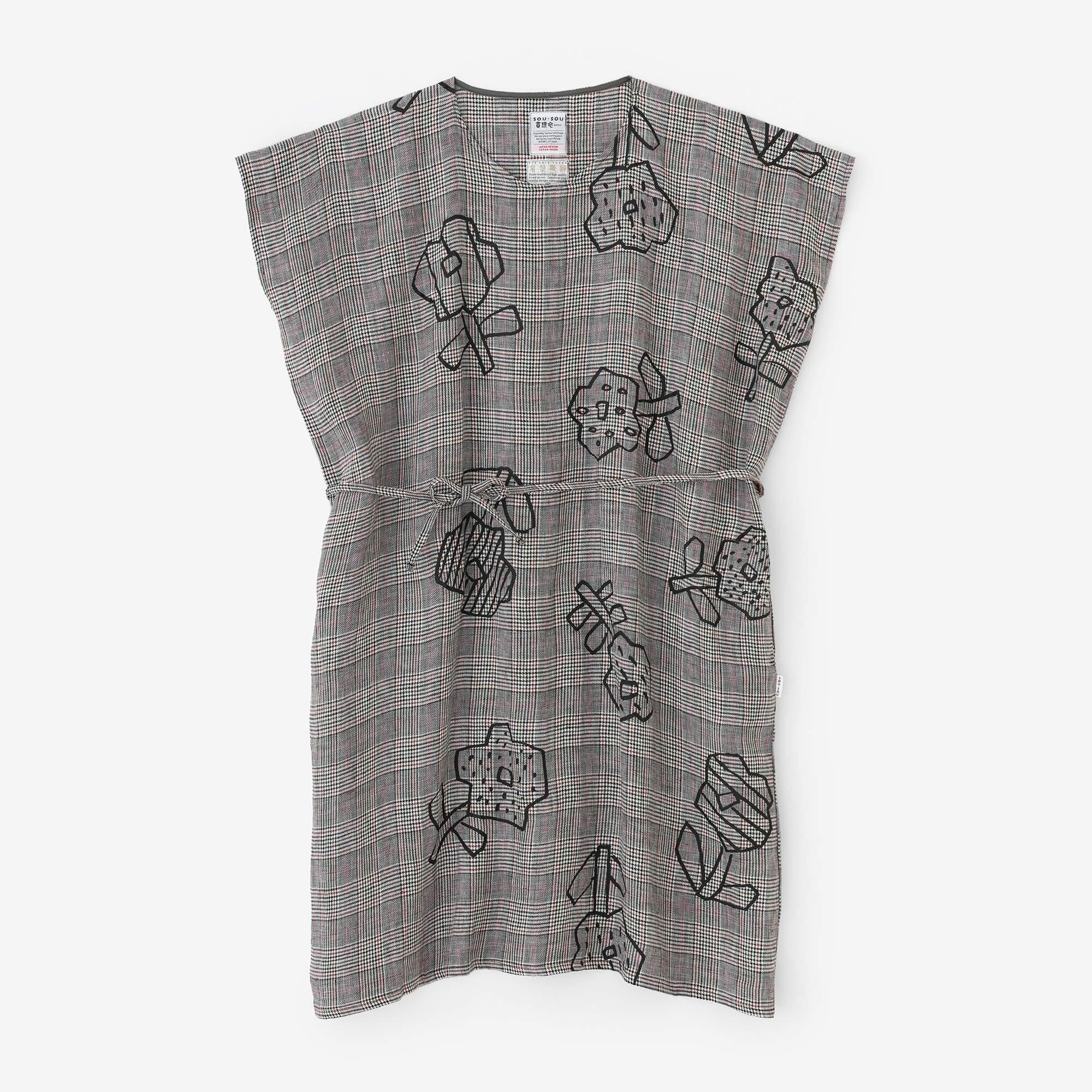 亚麻格子编织 (Koshiori) 矩形服装 (Hananae) 传单和边缘 (Yohaku)