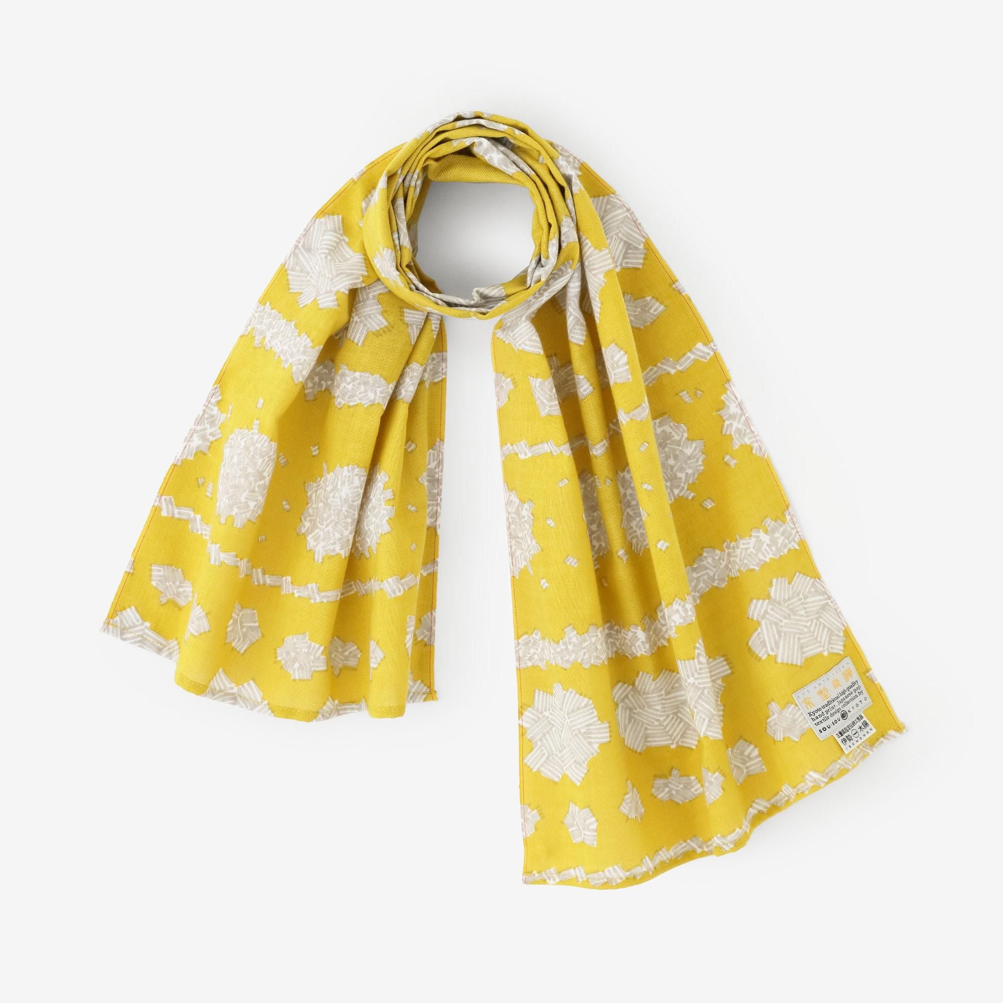 Isemomen Cotton Short Scarf / White Clover 2
