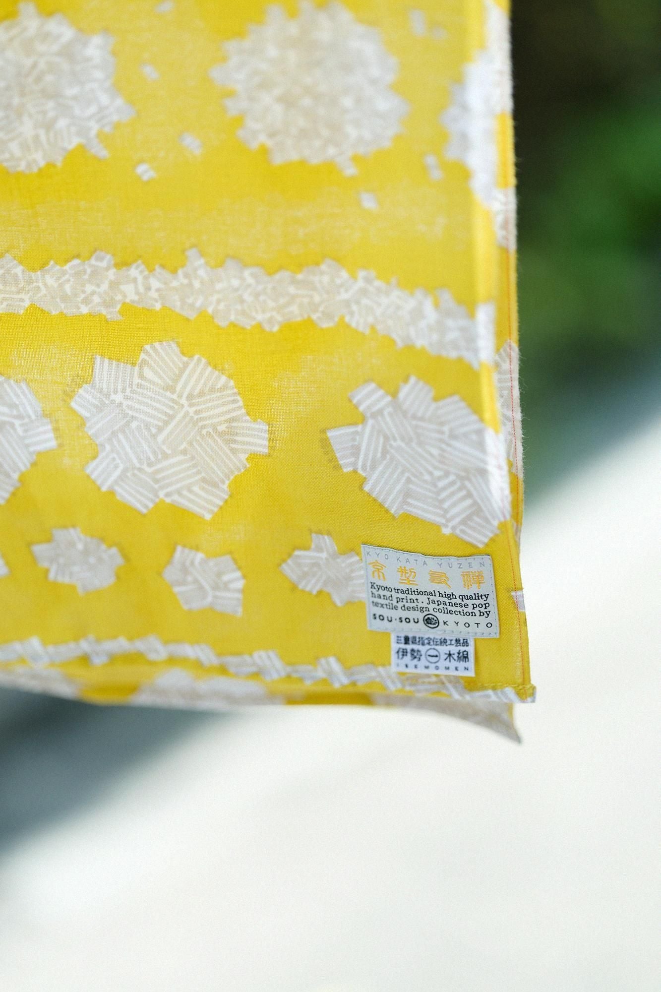 Isemomen Cotton Short Scarf / White Clover 2