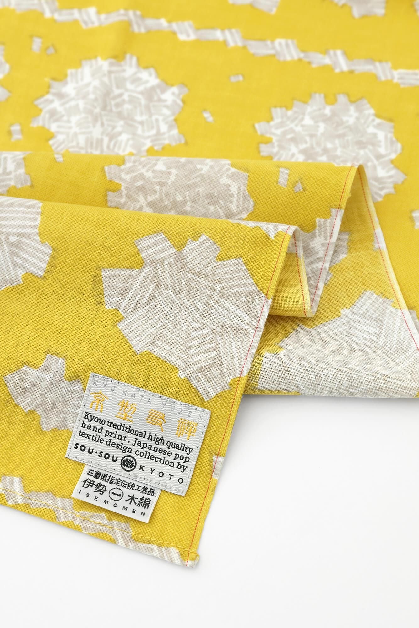 Isemomen Cotton Short Scarf / White Clover 2