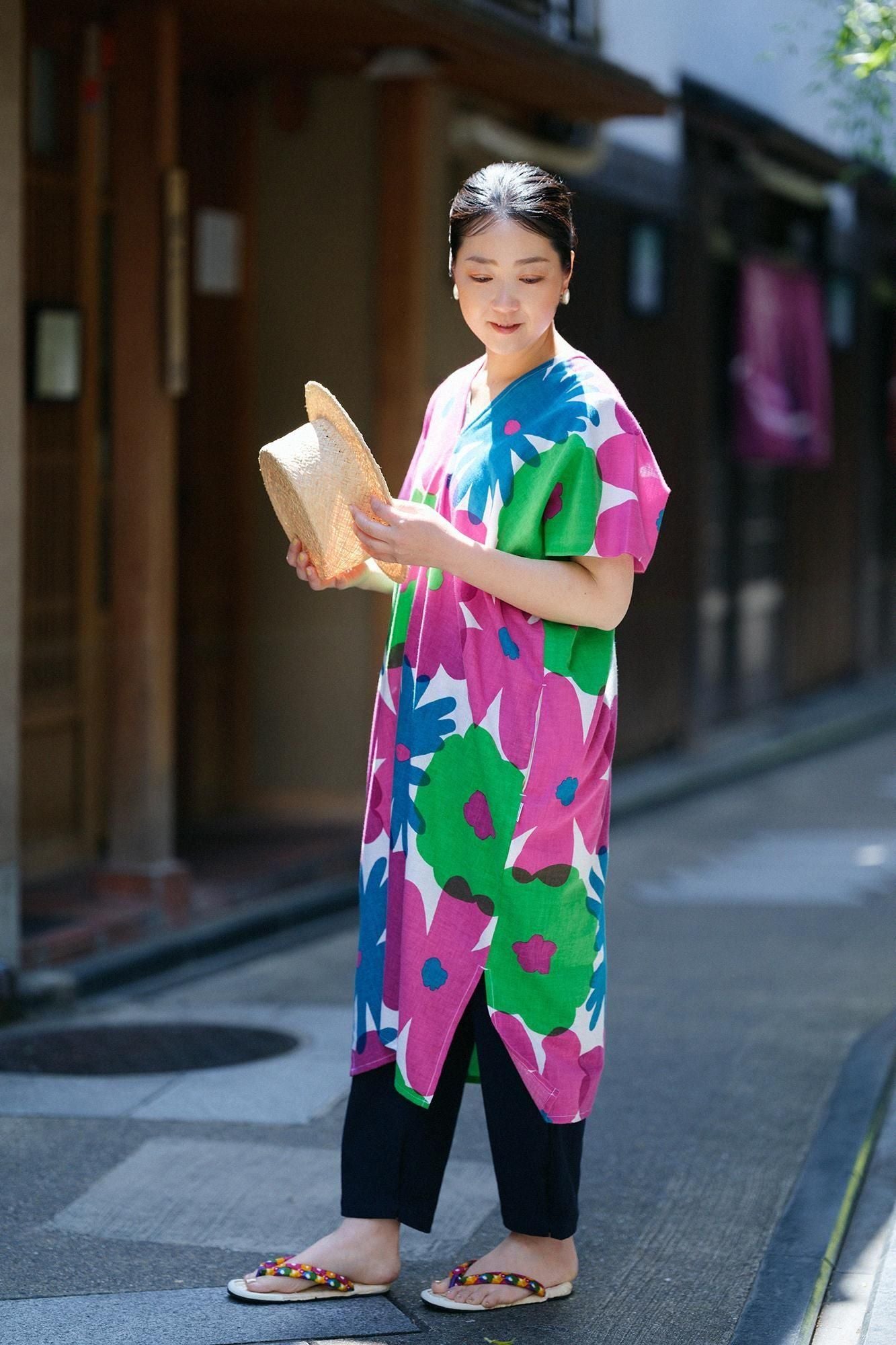 草履あさぶら 茶竹/咲きほこる