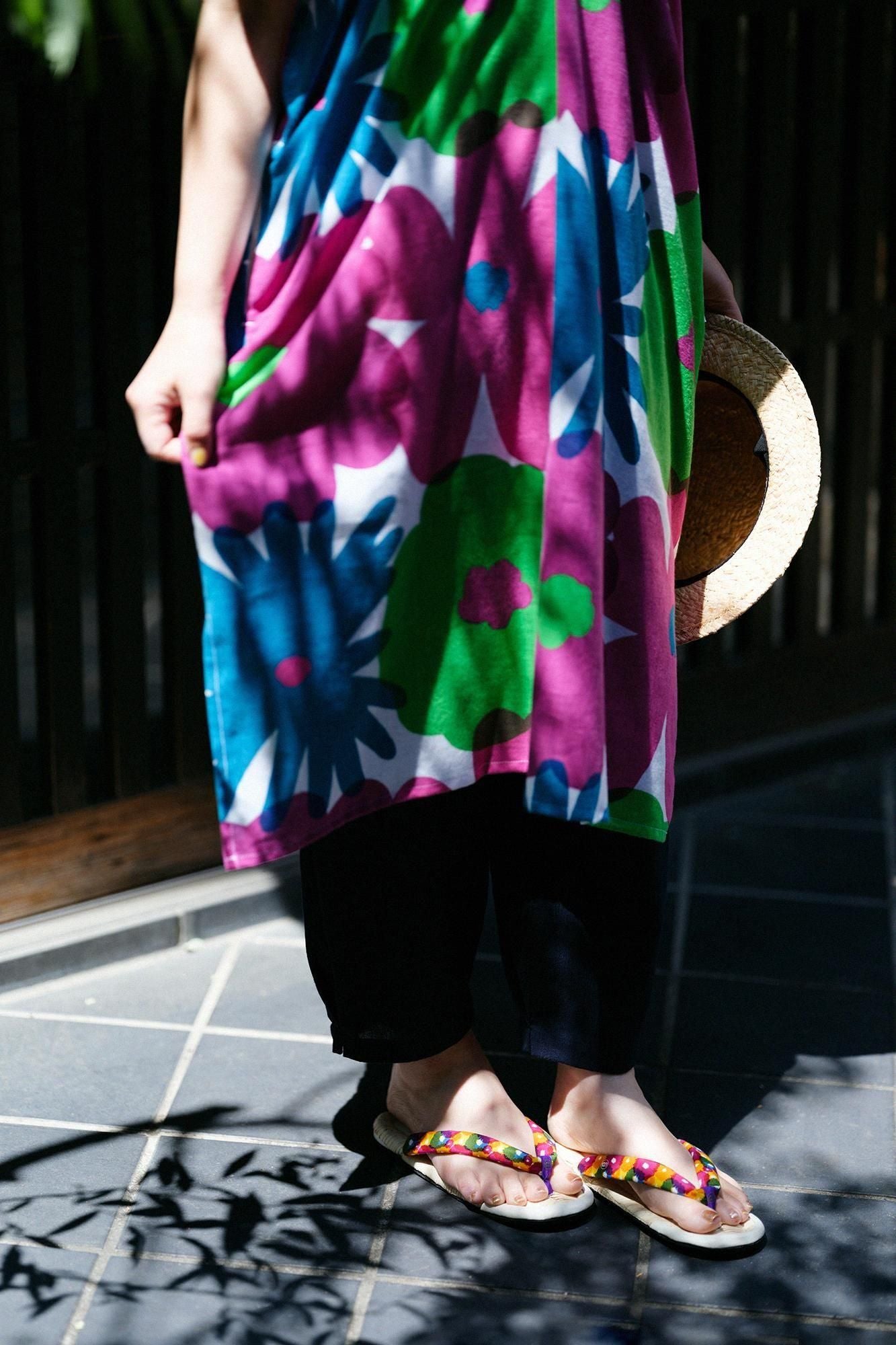 草履あさぶら 茶竹/咲きほこる