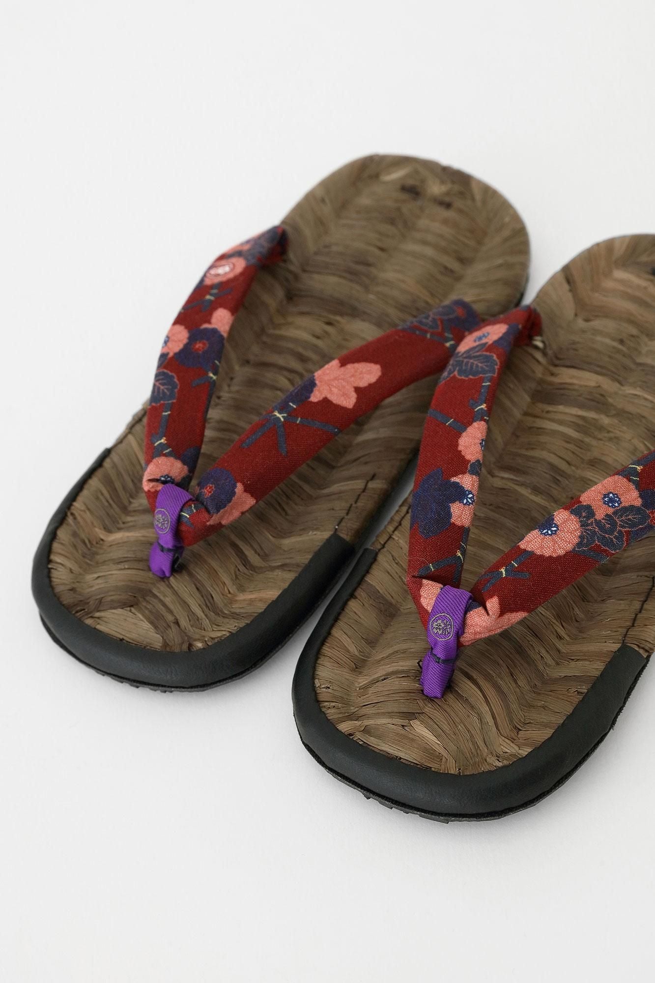 草履あさぶら 烏表/籬菊模様(まがきぎくもよう) 写し(うつし)