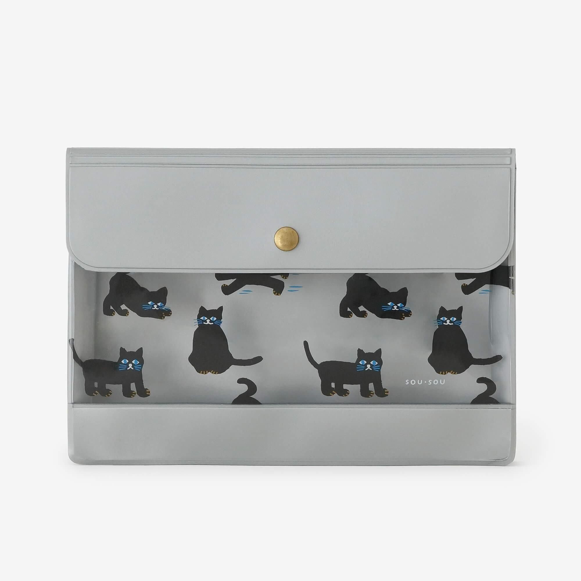 SOU・SOU × PHP Institute PVC Pouch / Cat