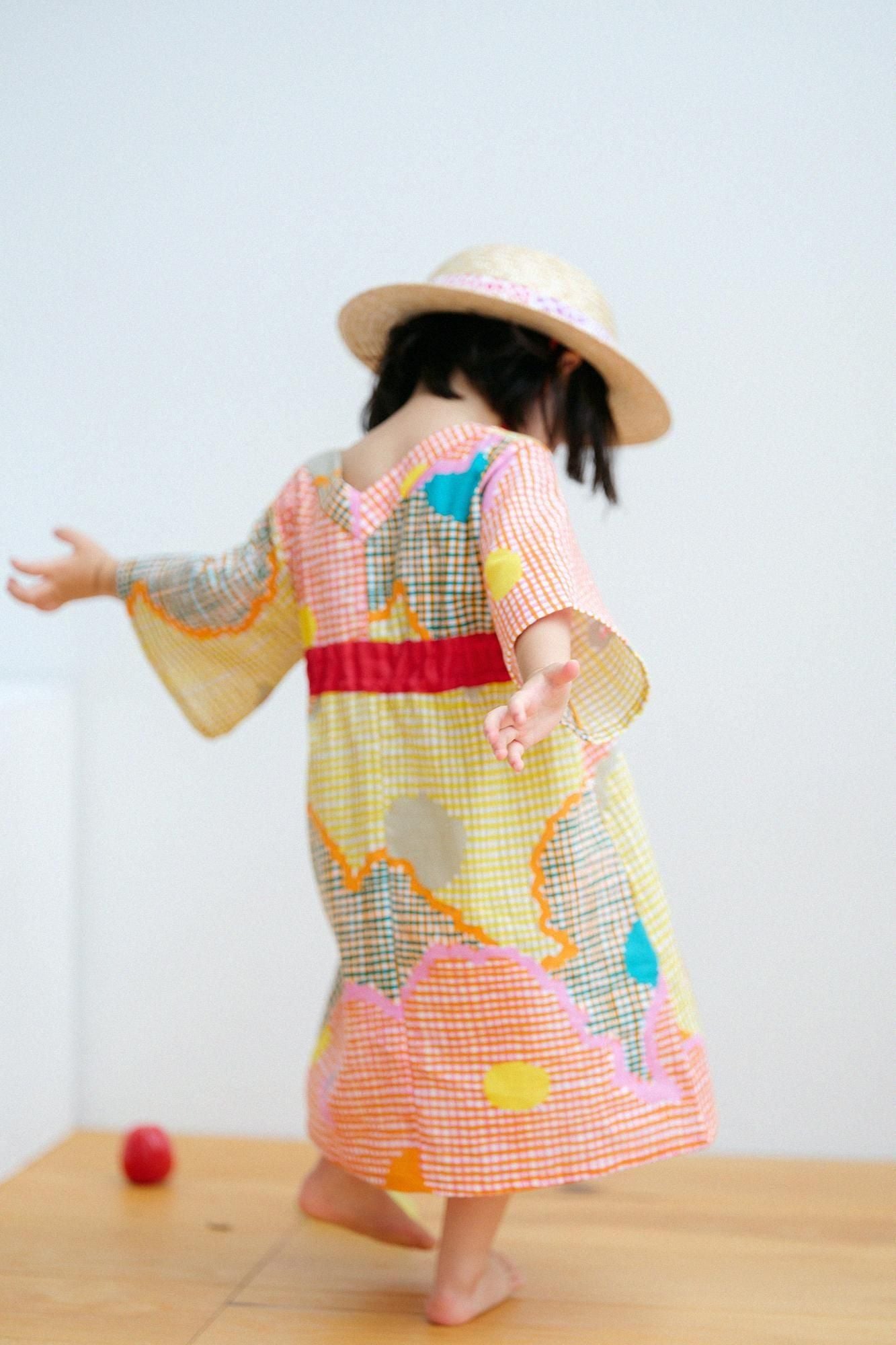 ●伊勢木棉浴衣形洋裝/彩彩