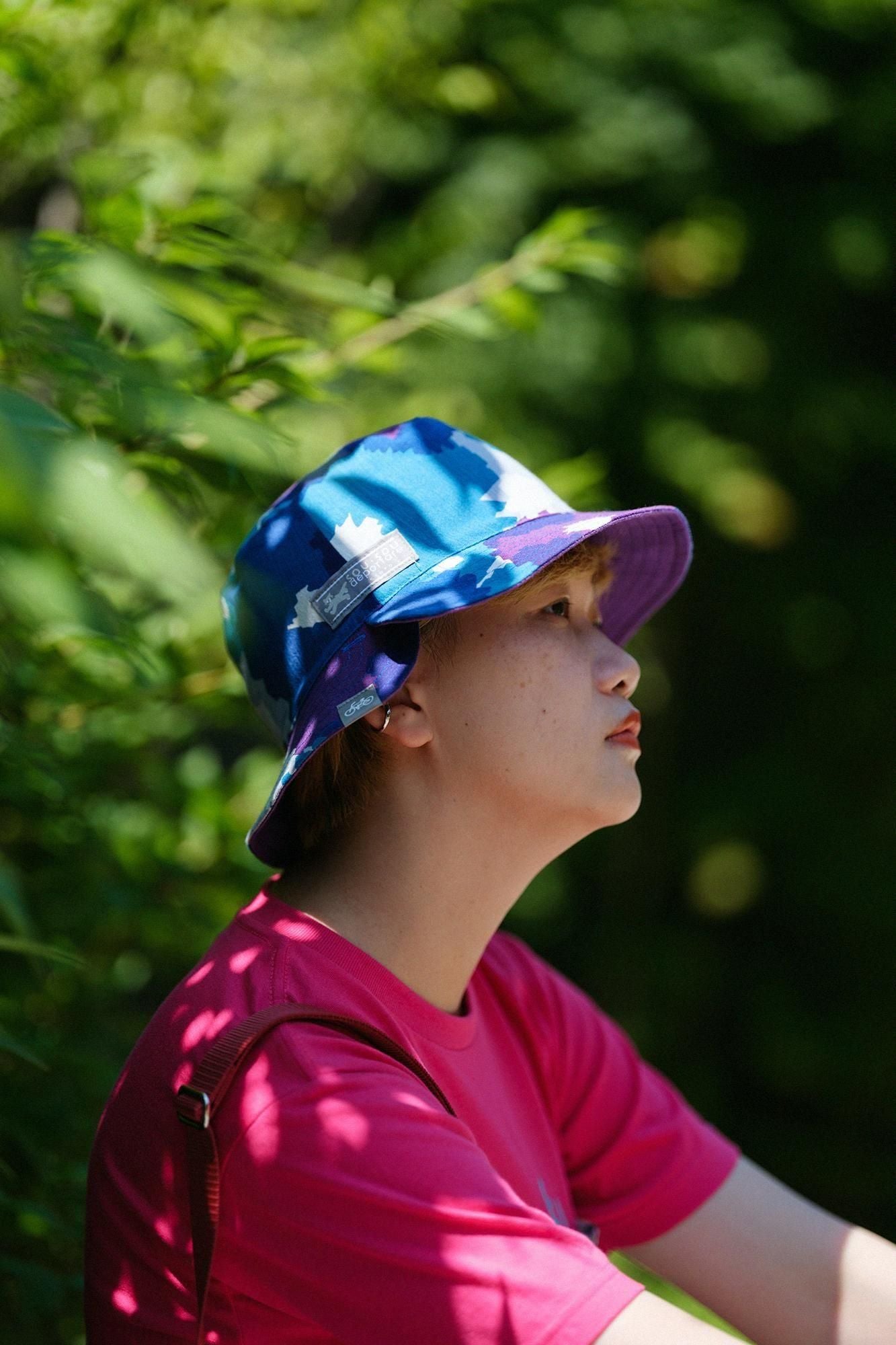 Chizimi Cotton 20/20 Reversible BIKE HAT / Full Bloom