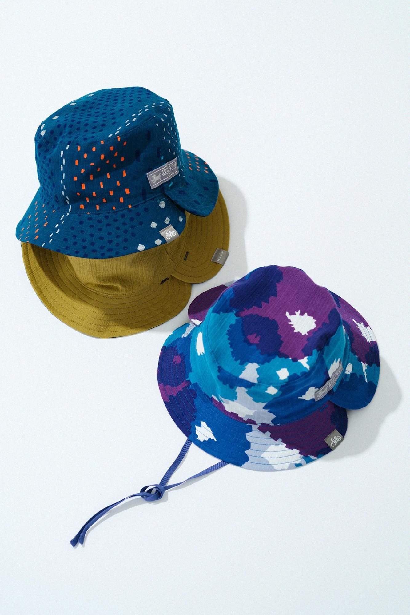 Chizimi Cotton 20/20 Reversible BIKE HAT / Full Bloom