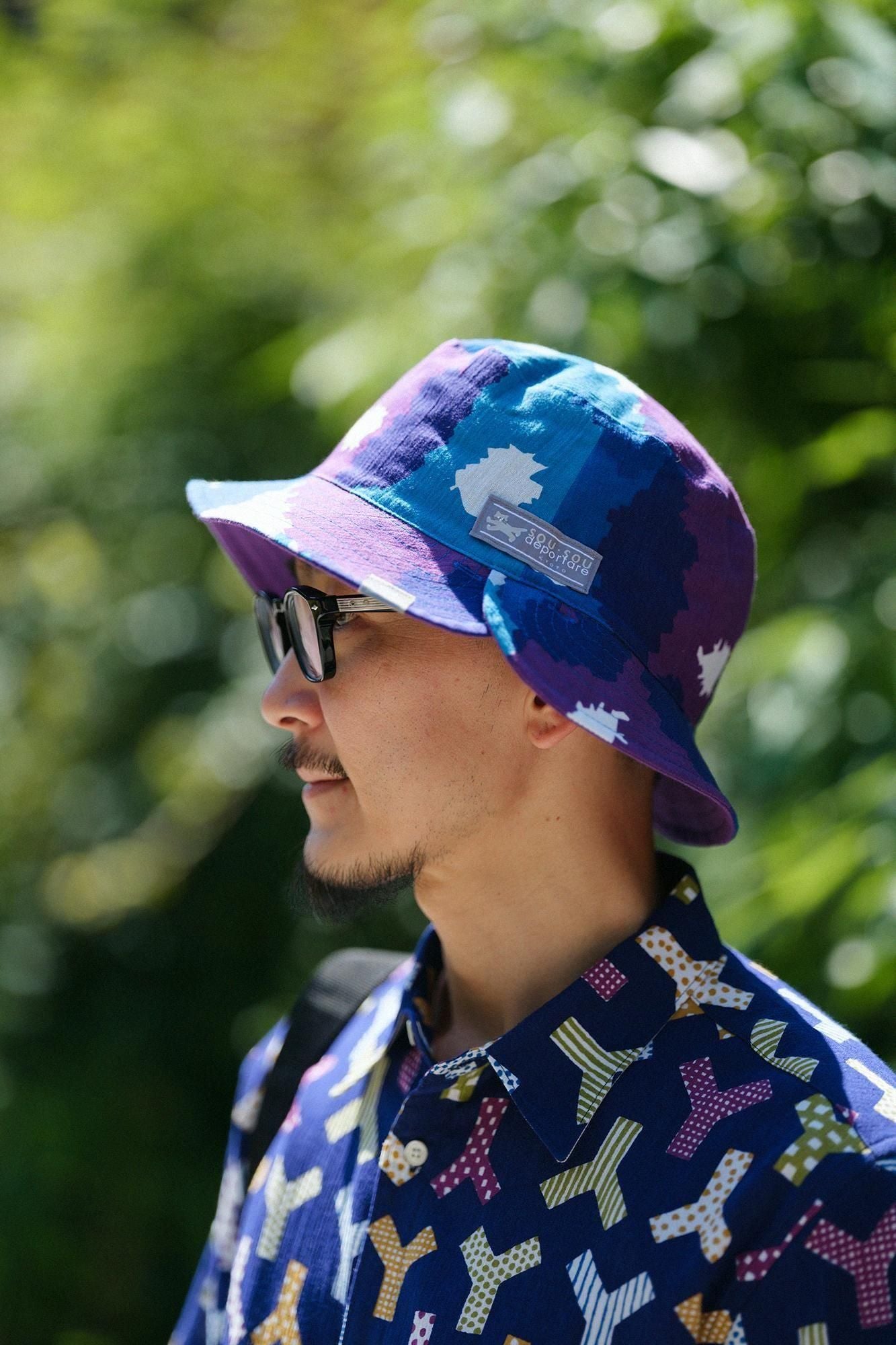 Chizimi Cotton 20/20 Reversible BIKE HAT / Full Bloom