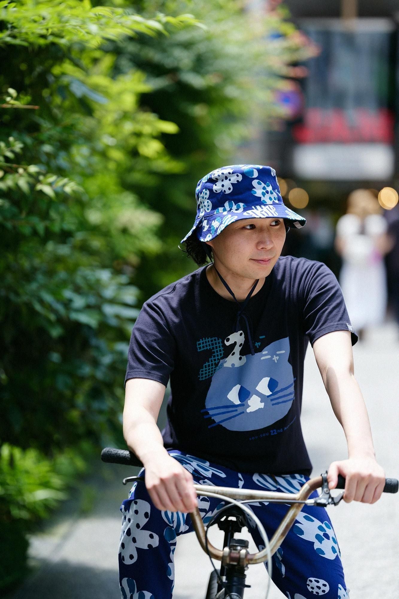 高島縮棉 20/20雙面用BIKE 帽子/綻放