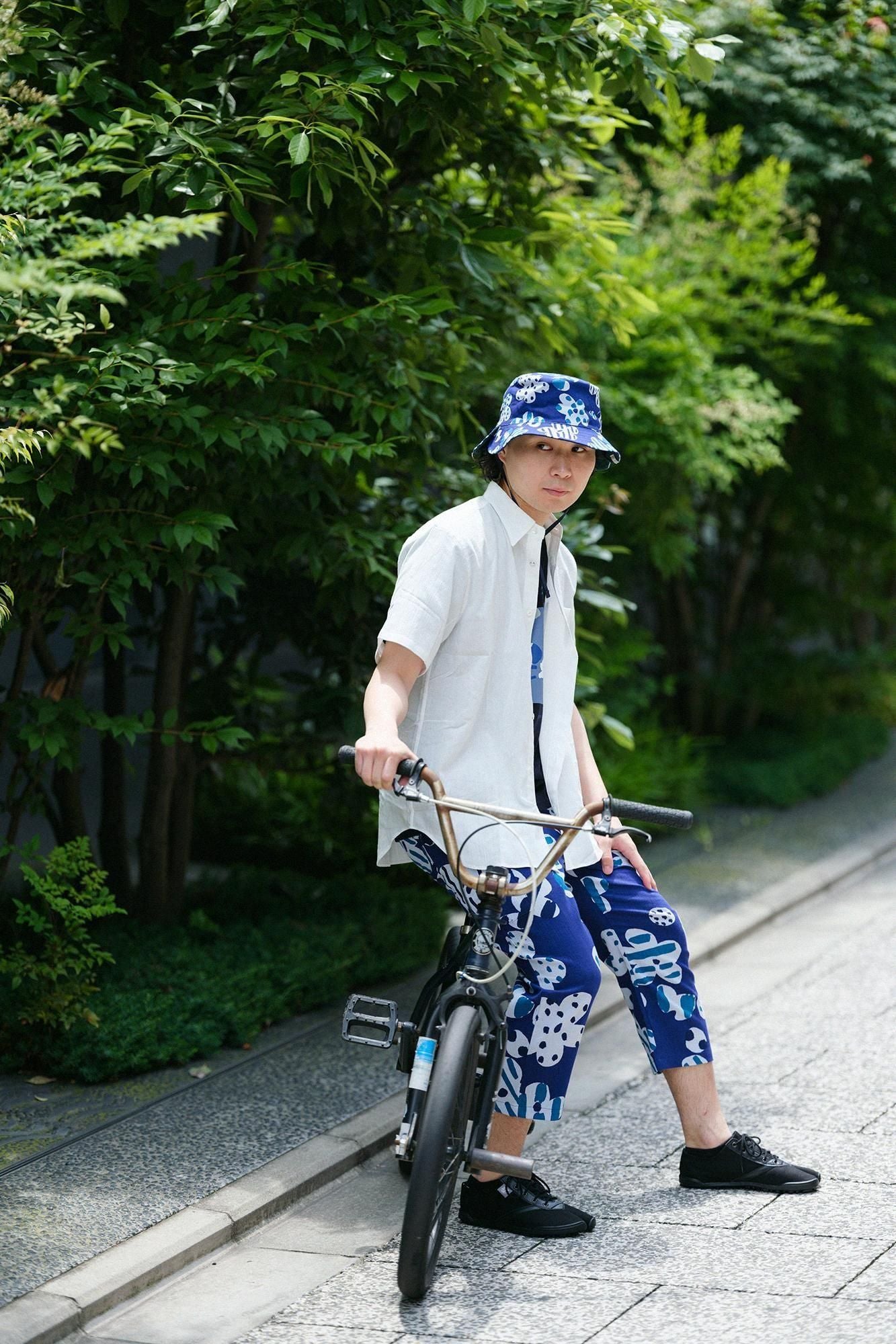 高島縮棉 20/20雙面用BIKE 帽子/綻放