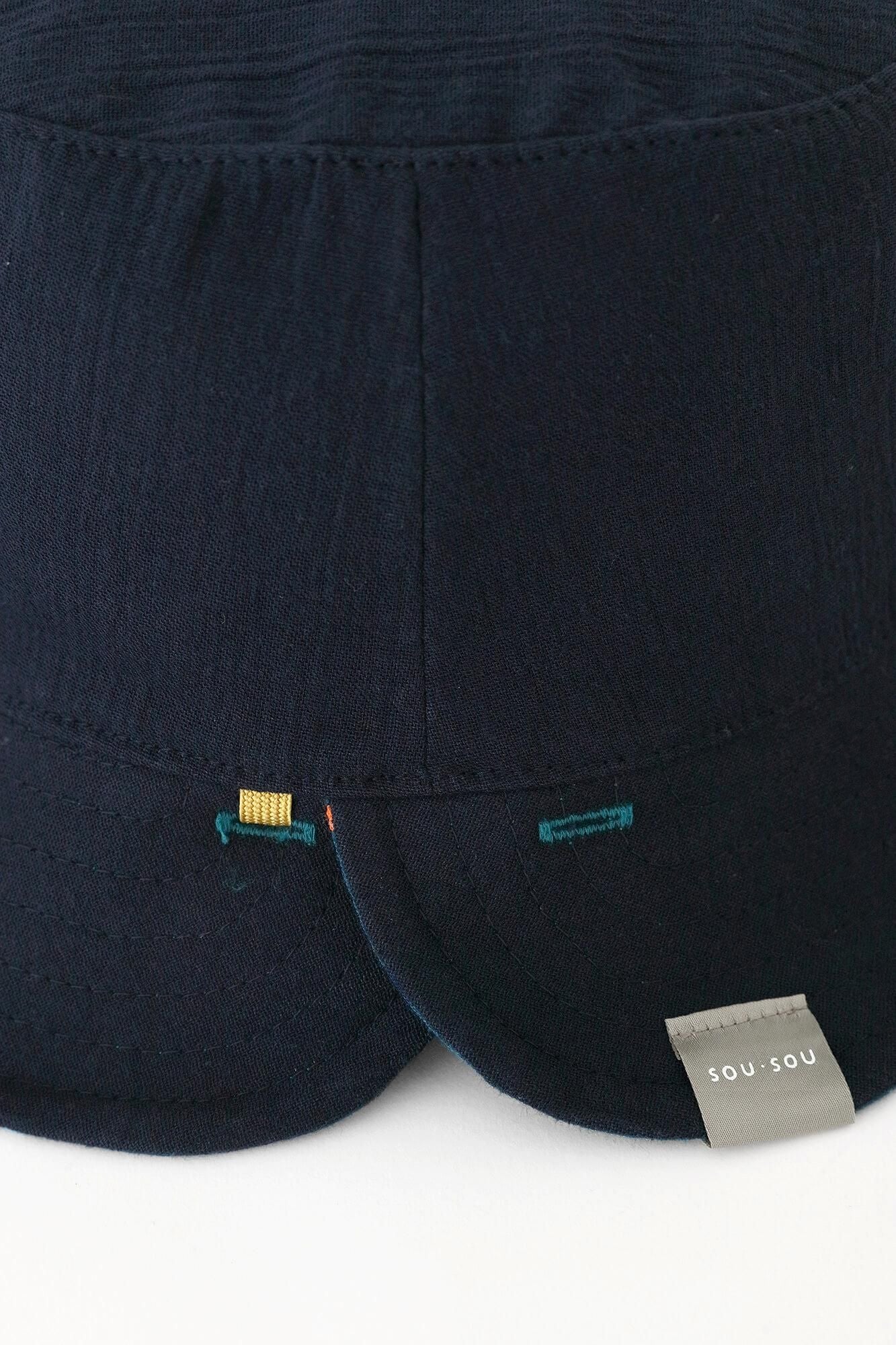 高島縮棉 20/20雙面用BIKE 帽子/冰雹條紋