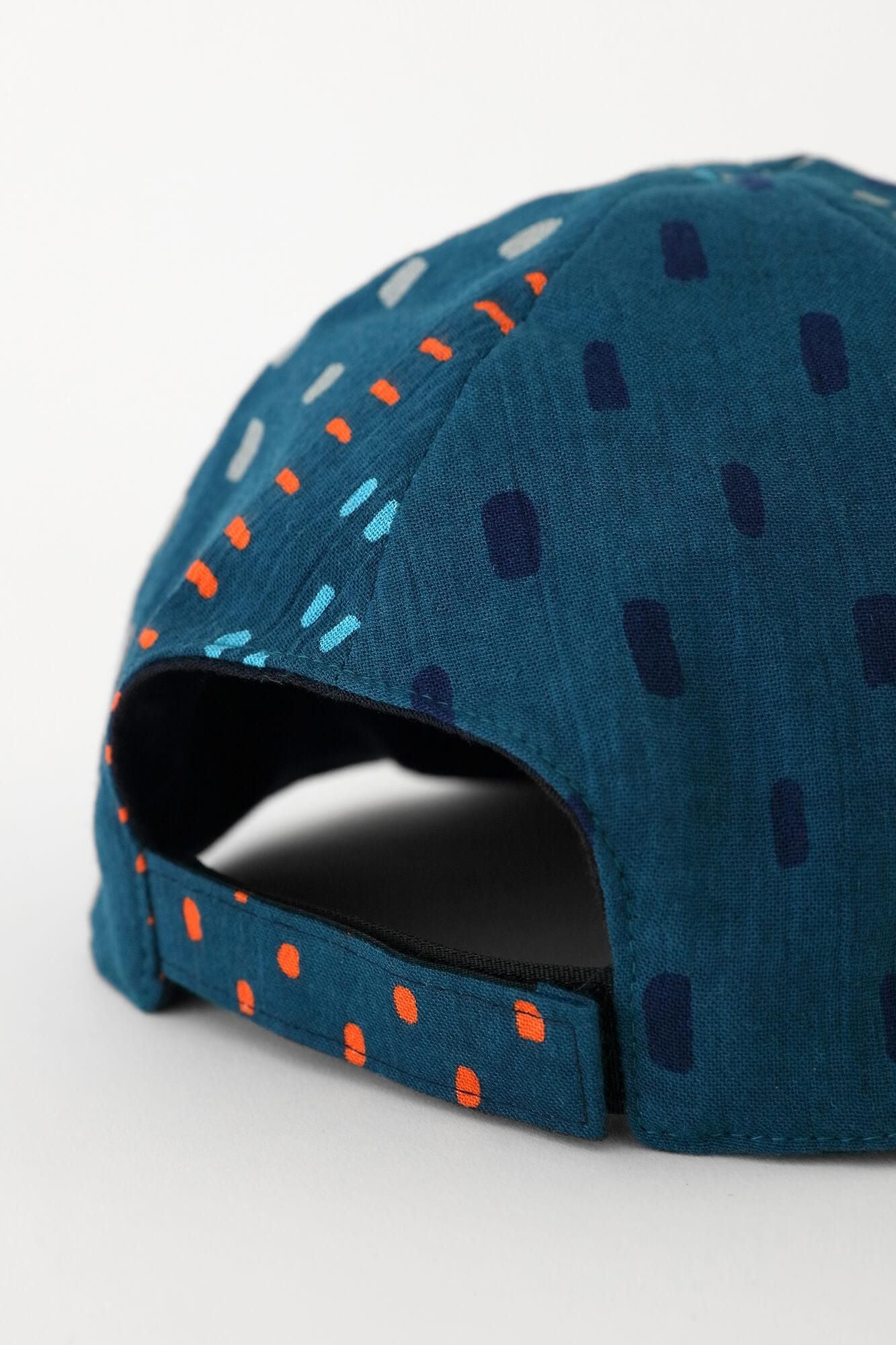 高島縮棉 20/20雙面用鴨舌帽/冰雹條紋