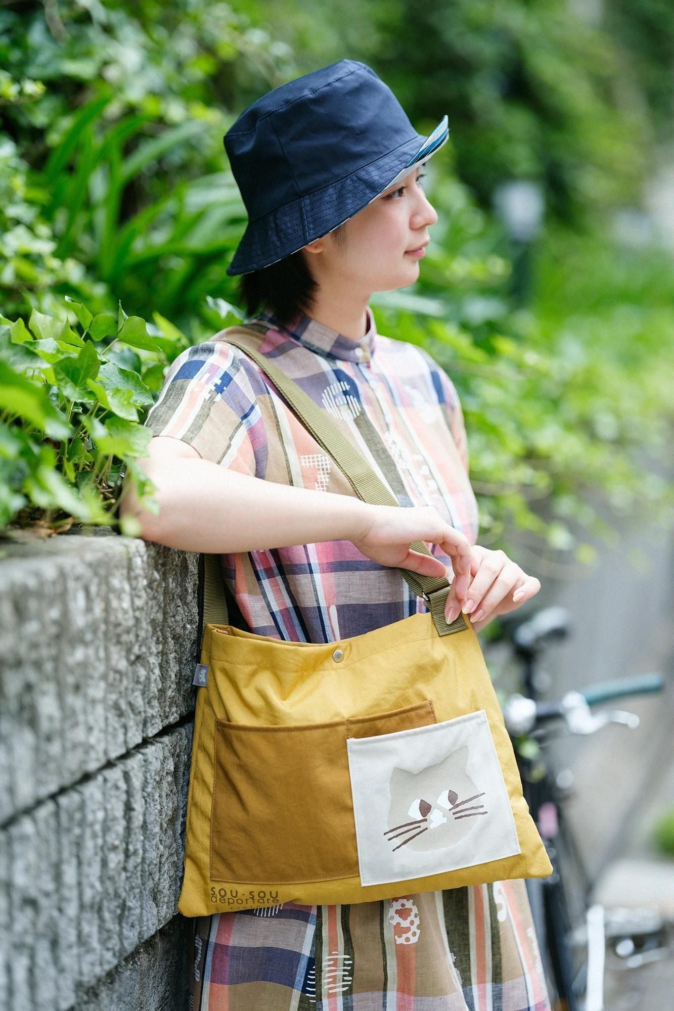 ナイロン サコッシュ/イエロー