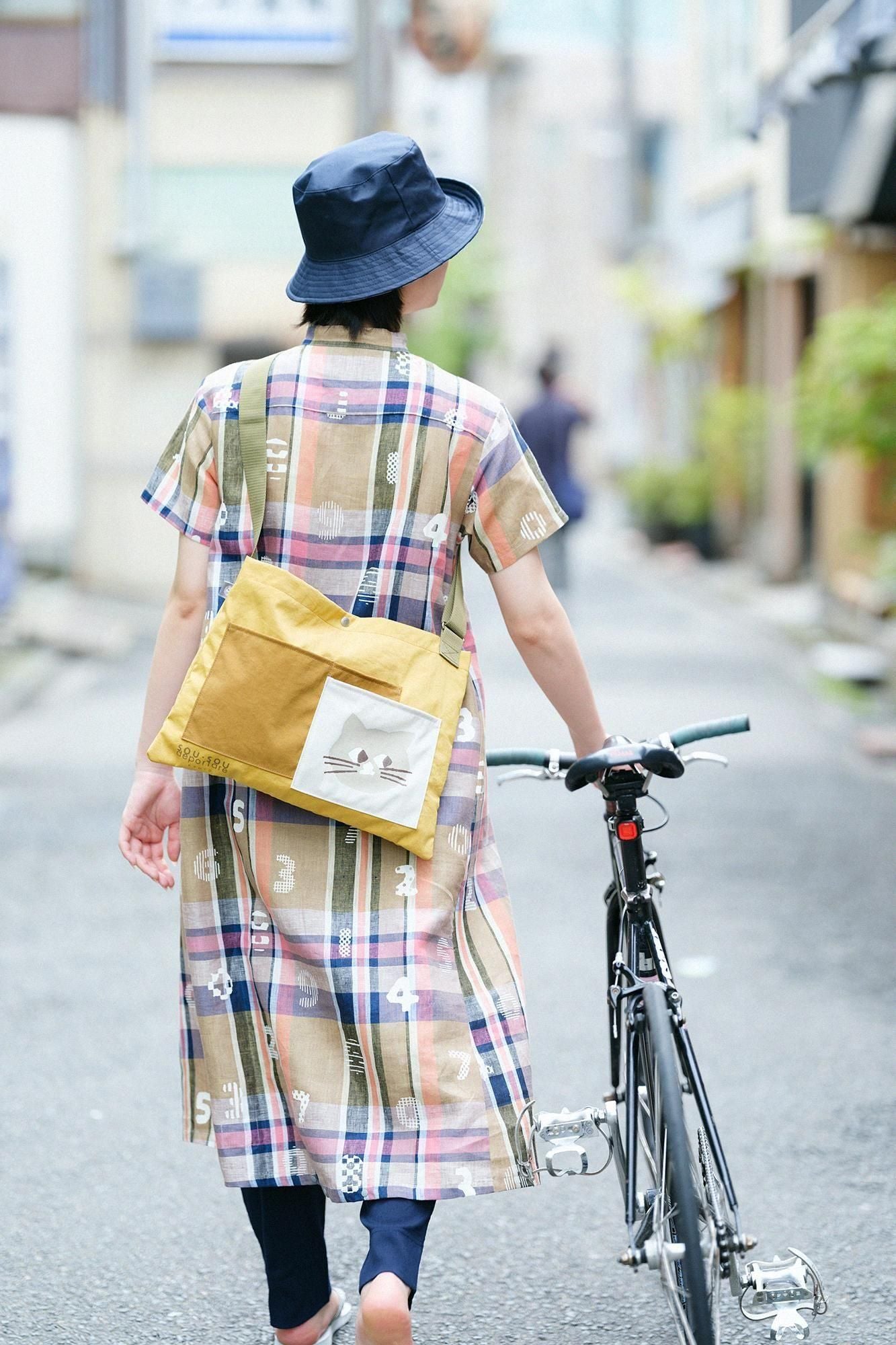 ナイロン サコッシュ/イエロー