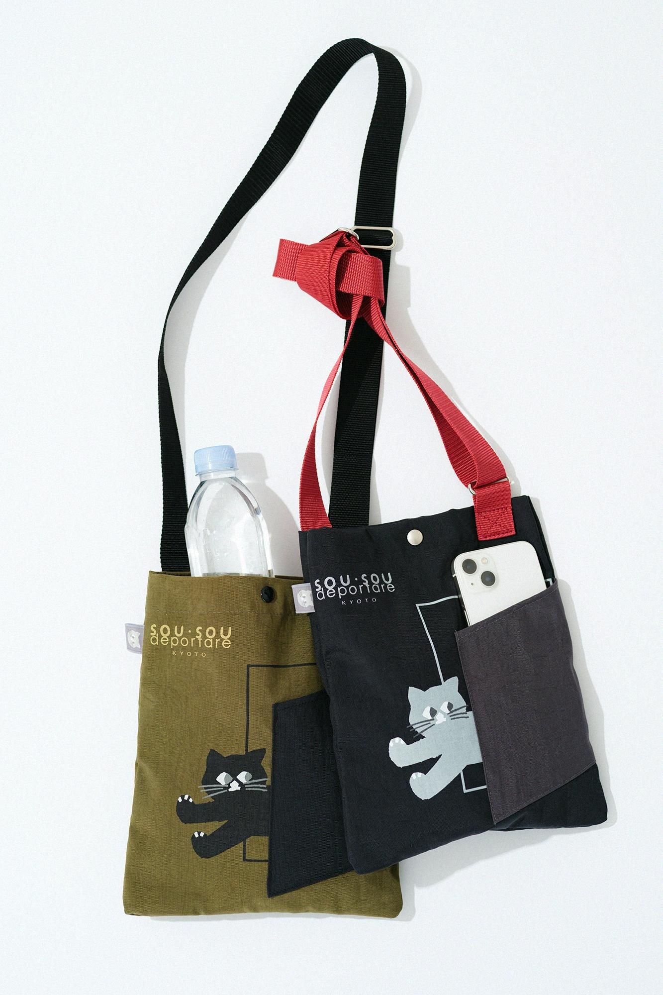 escape ナイロン サコッシュ 小/カーキ