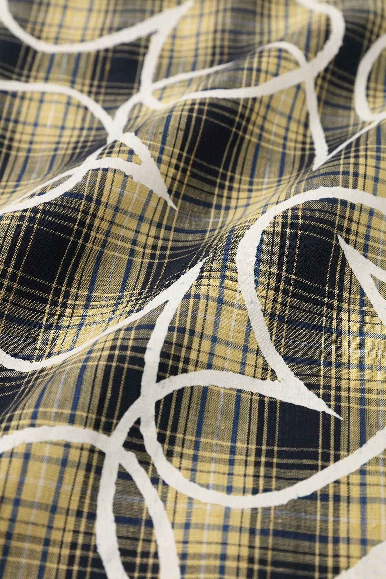 亞麻格子BIKE 連身裙/四葉草