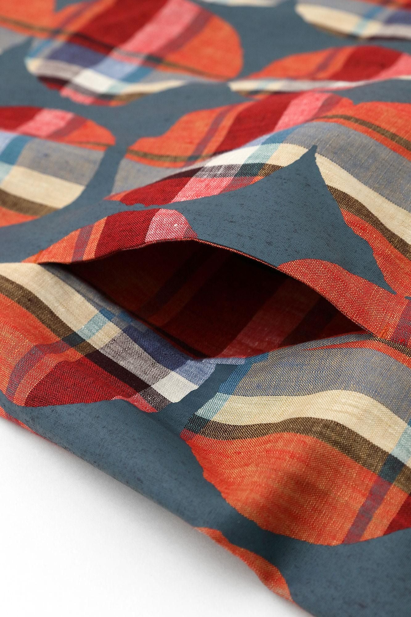 亞麻格子BIKE 連身裙/彈珠