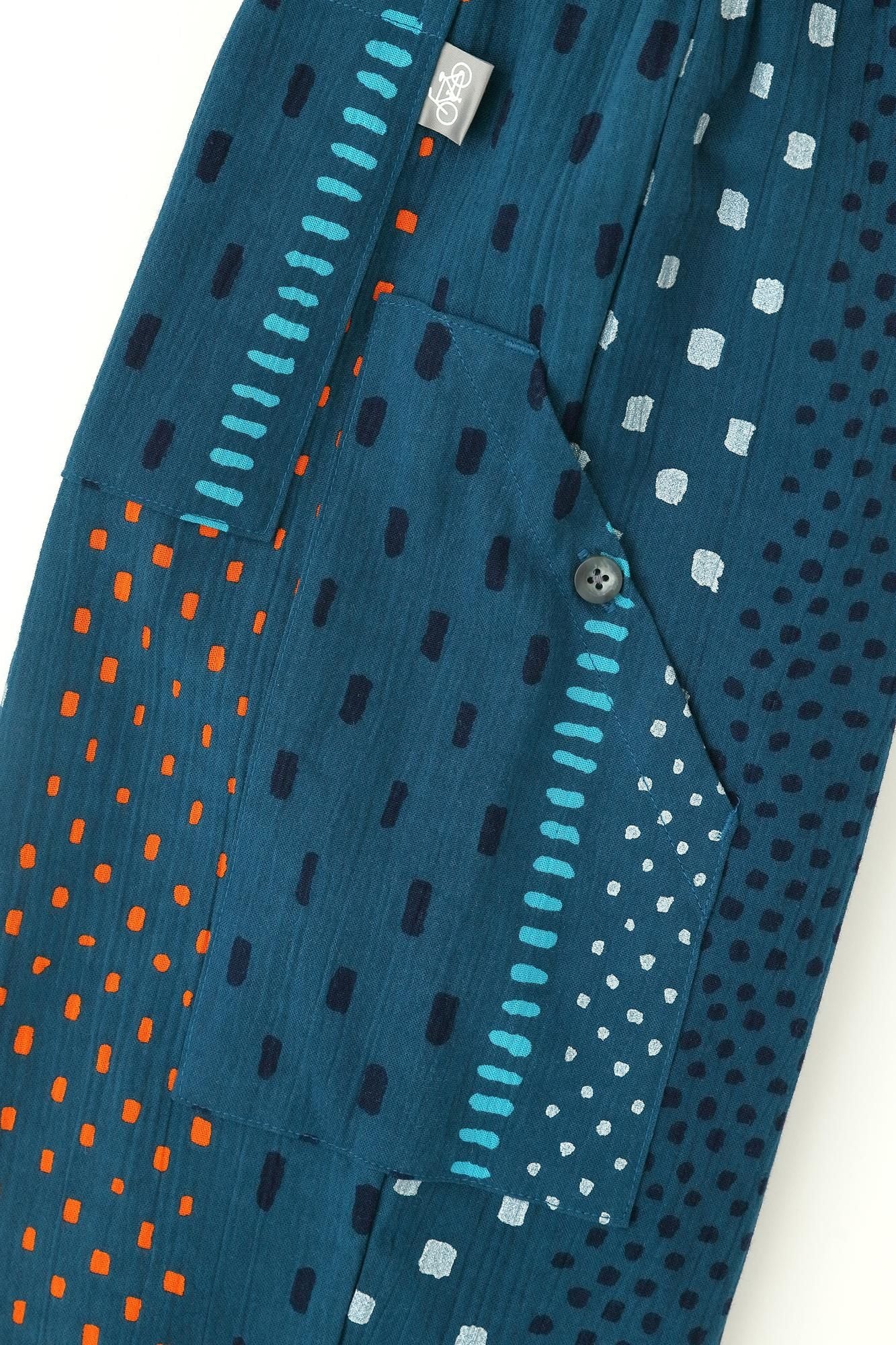 高島縮棉 20/20 BIKE 七分褲/冰雹條紋