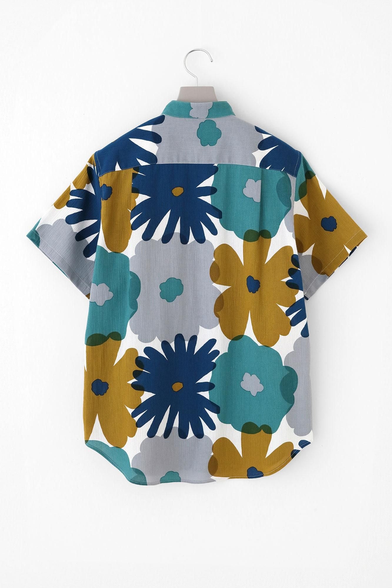 takashima chiku 20/20支架领子短袖衬衫/oorekoridori