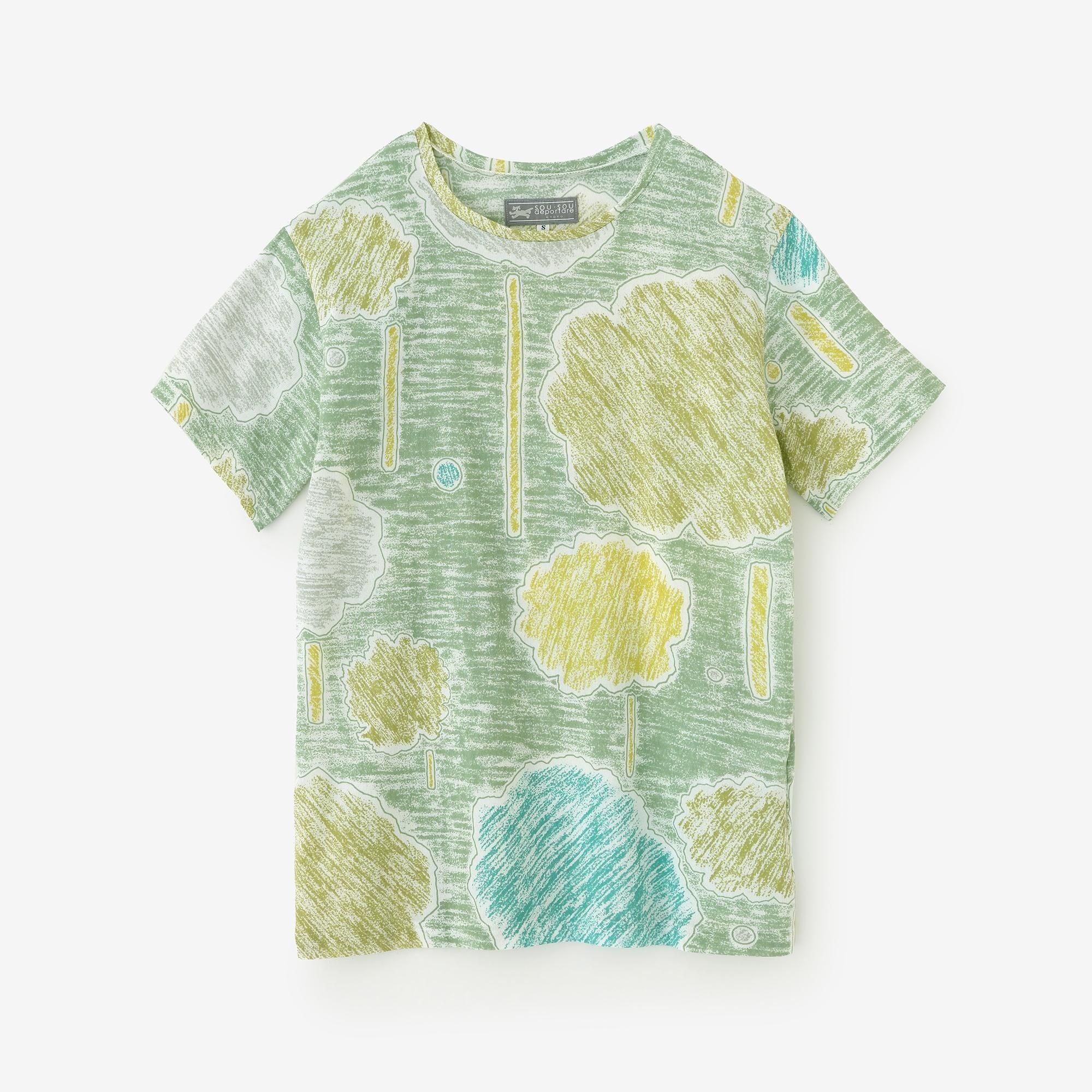 高島縮棉 40/40 短袖T-shirt/moko